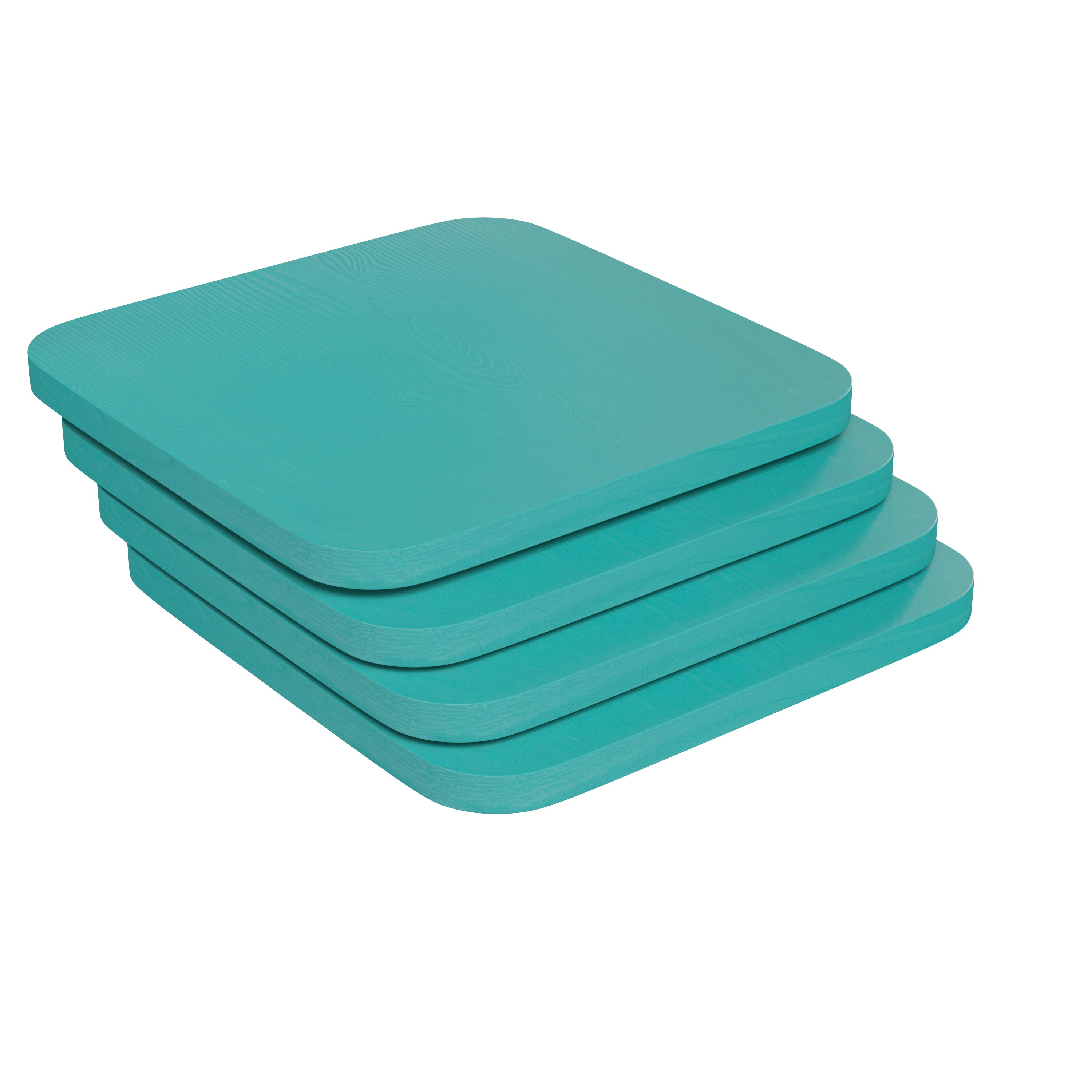 Flash Furniture 196861048975 Perry Poly Resin Wood Square Seat with Rounded Edges for Colorful Metal Barstools in Mint