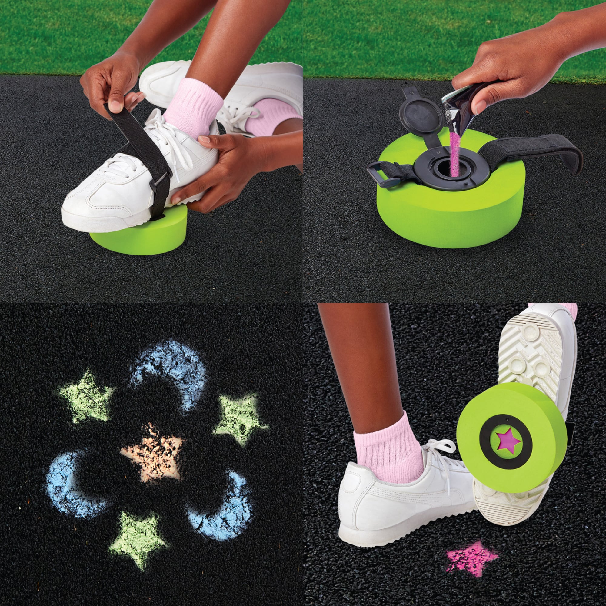Crazy Cool Chalk Stomp Stampers Washable Outdoor Chalk Set