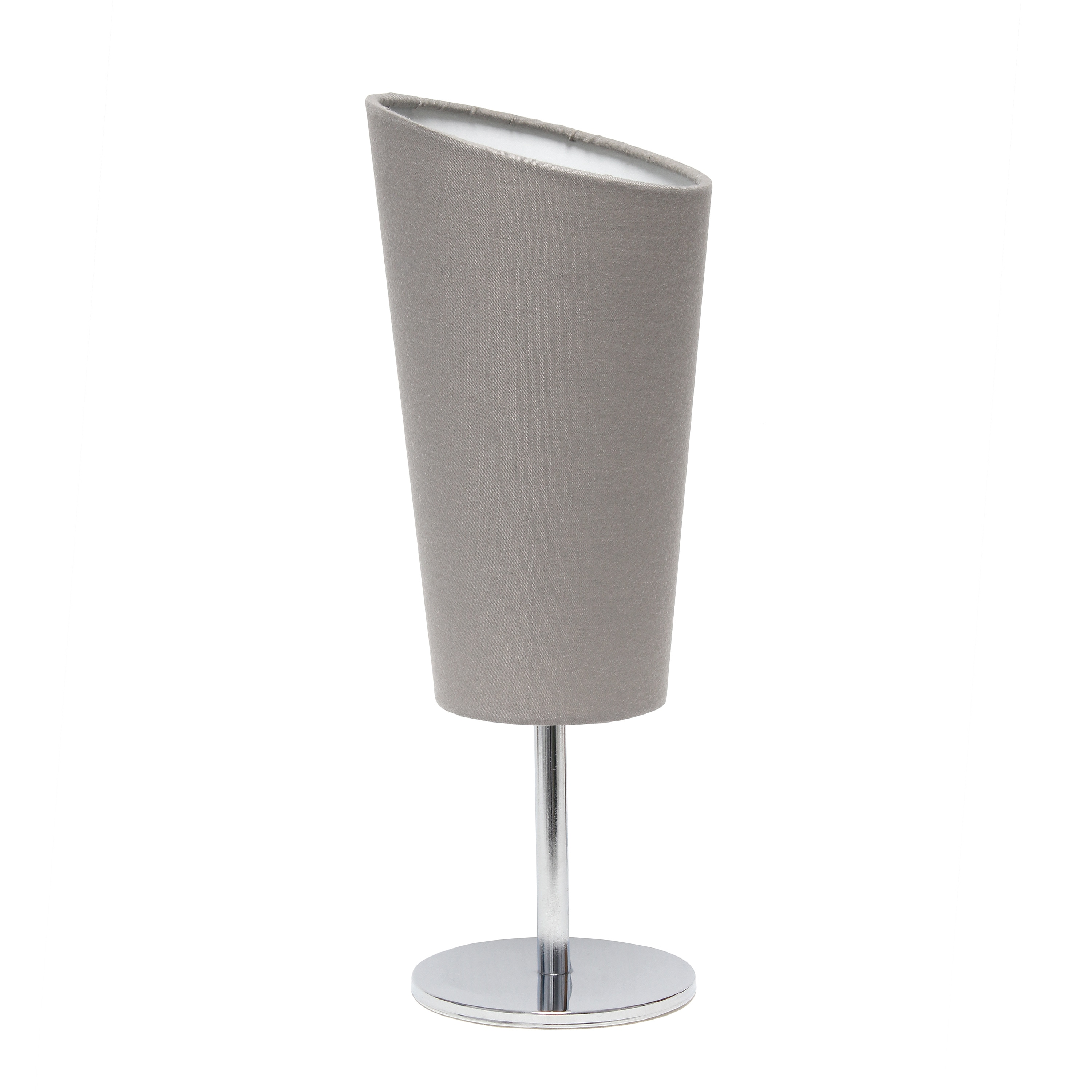 Simple Dsgin Simple Designs 12.4-inch Bright and Bold Mini Compact Chrome Table Lamp ...