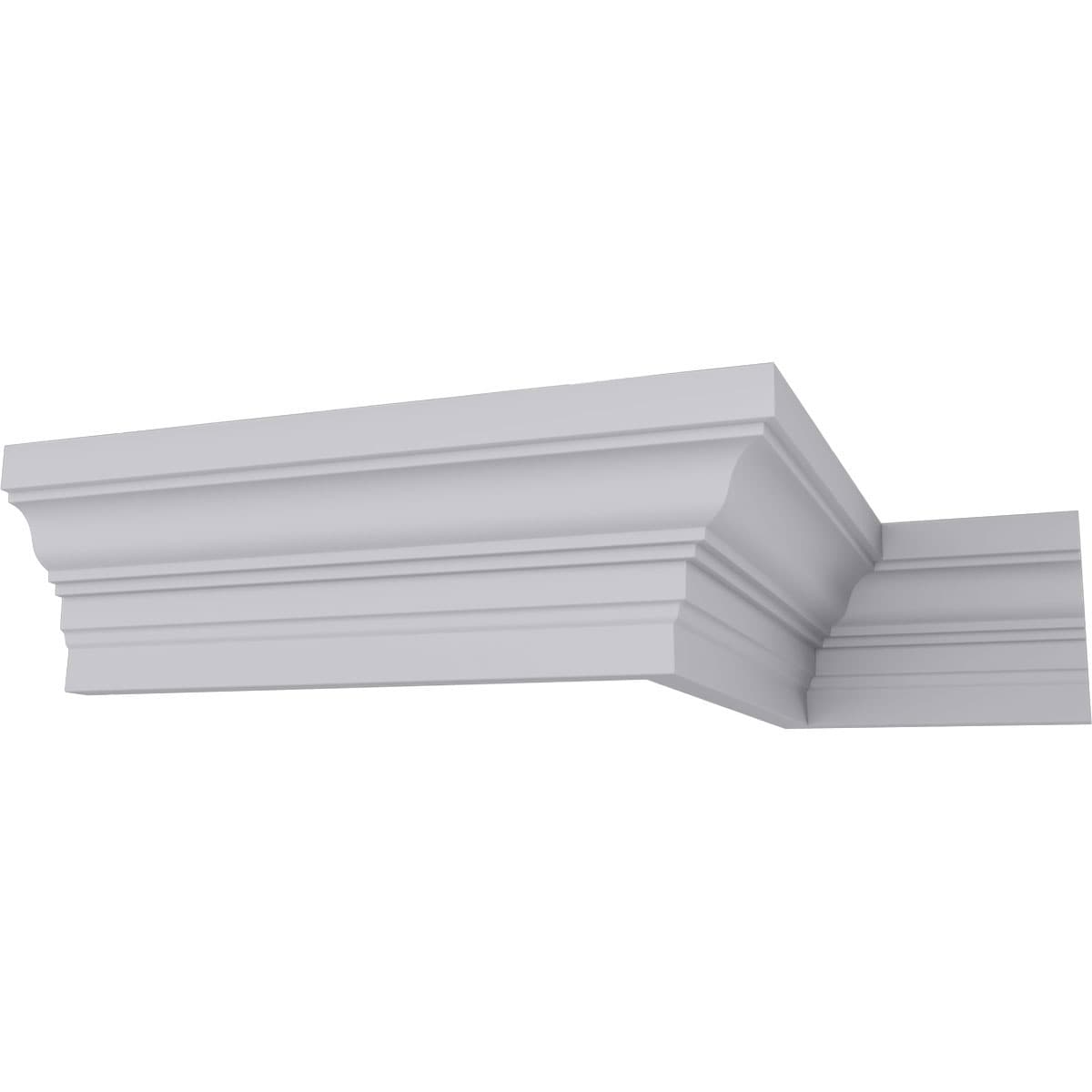 Ekena Millwork MLD08X05ST-CASE-2 5-1/8-in T x 5-1/8-in W x 7-ft 10-1/2-in L Primed Urethane Crown Moulding 2 -Pack