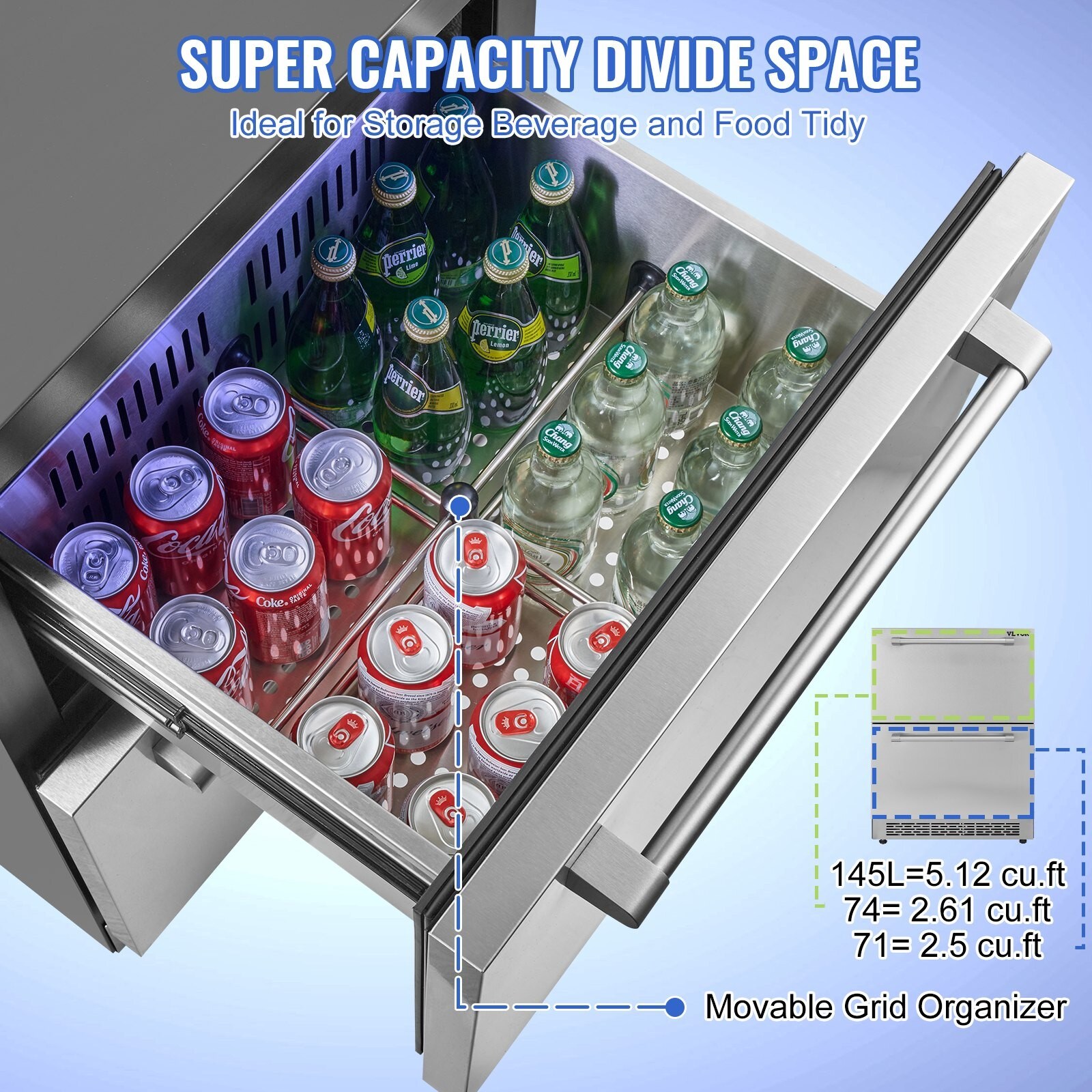GIVIMO LW108GIVSS2044 Drawer-Refrigerators - View #6