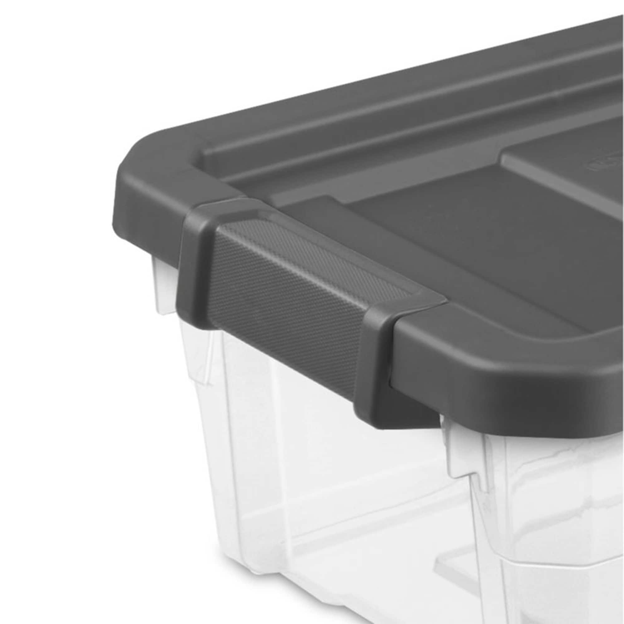 Sterilite Storage Box 13.5 inch x 8.3 inch x 4.8 inch, 6 Qt. Clear - Pack of 4