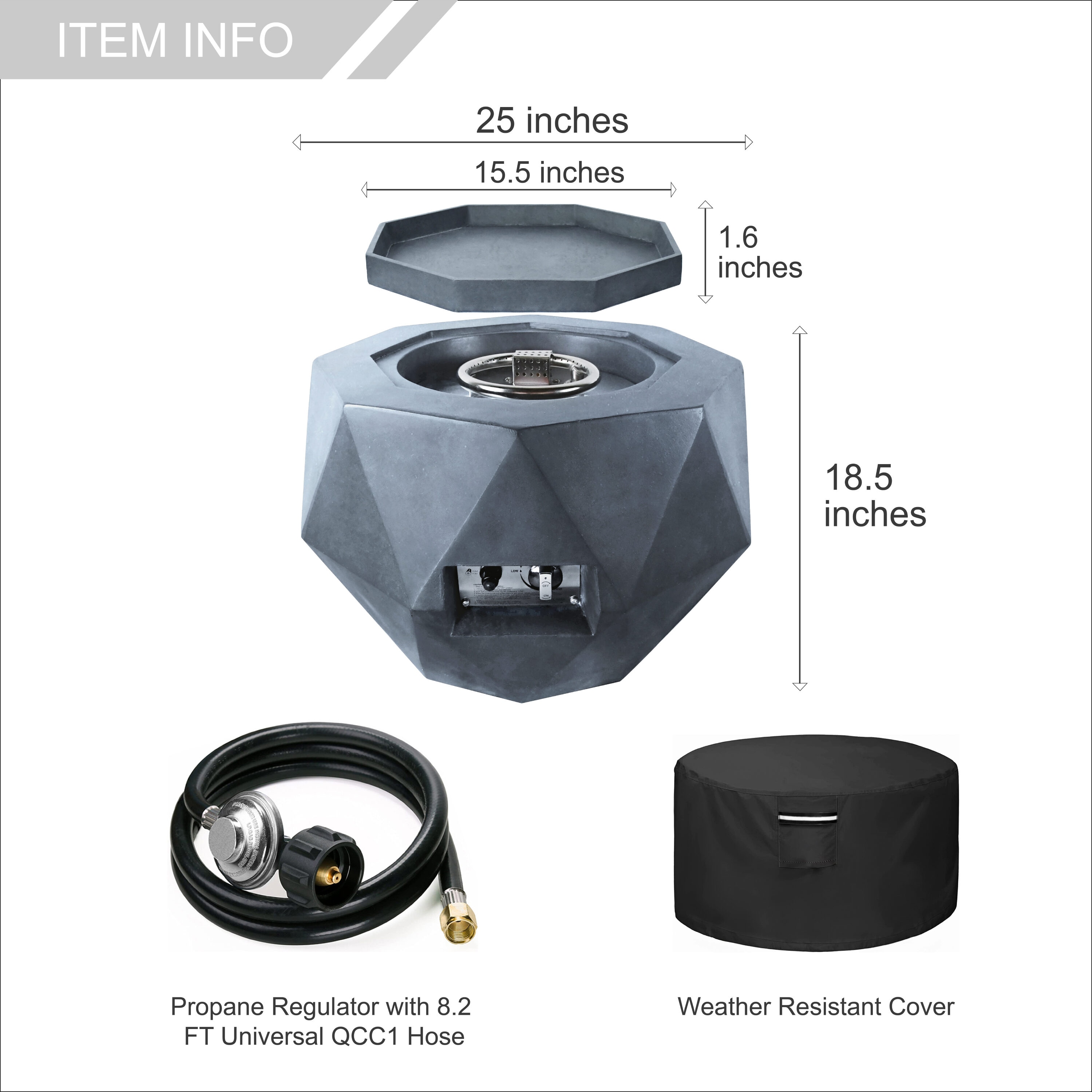 KANTE A-GF002-C60121 Outdoor-Gas-Firepits - View #6