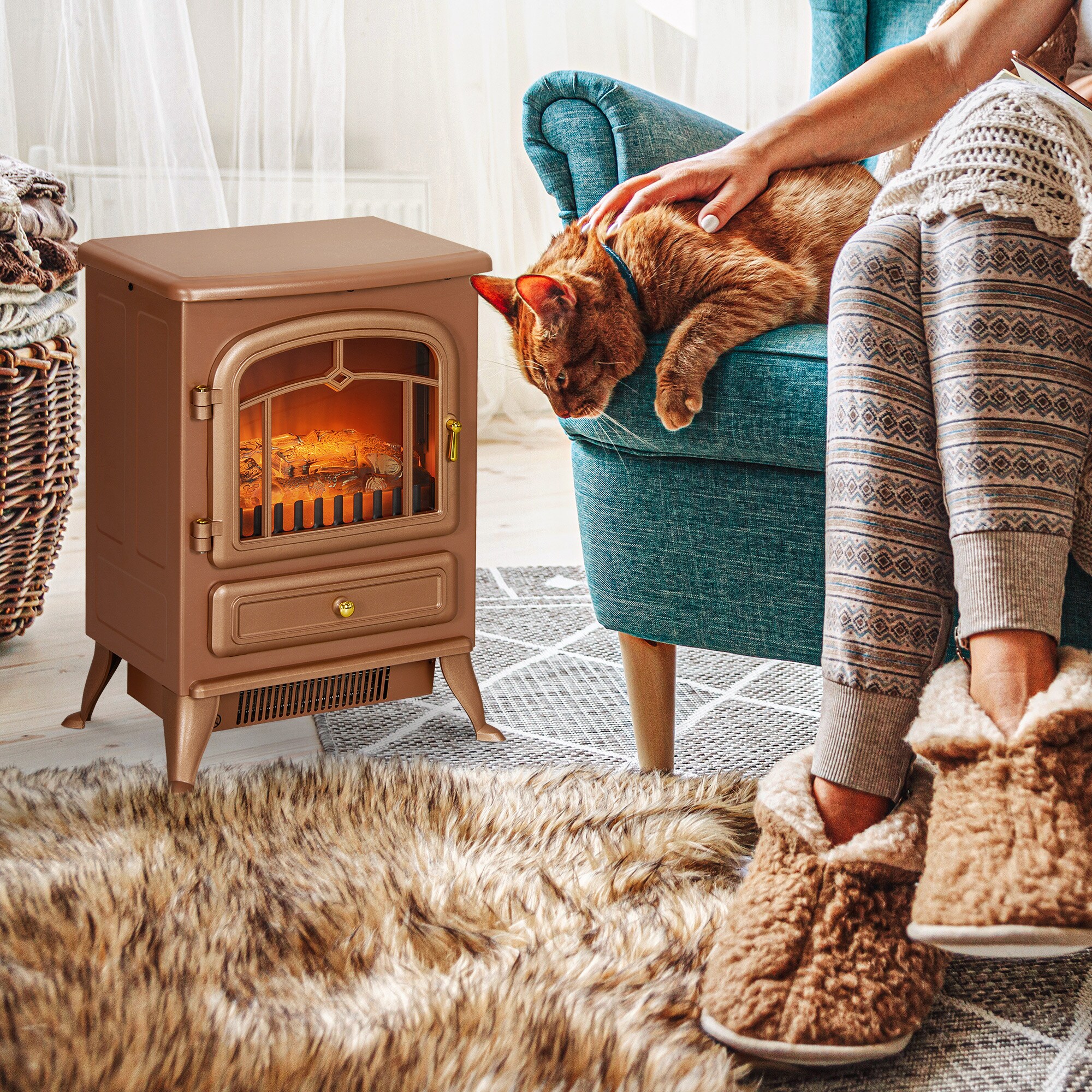 HomCom 820-037V80DR Electric-Fireplaces - View #2