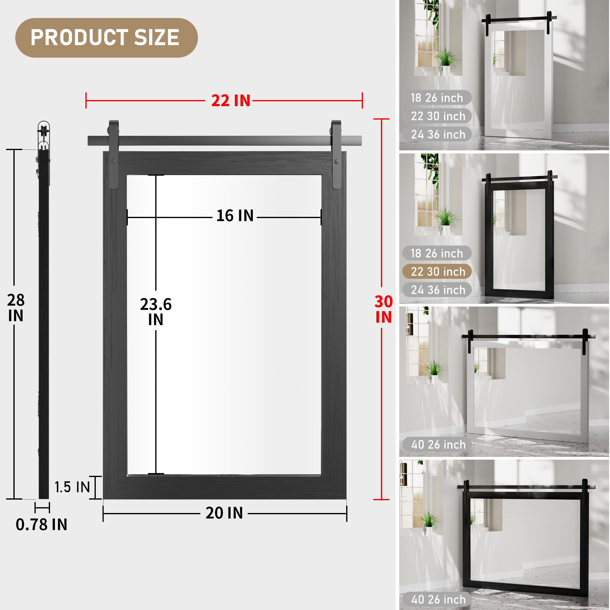 Clavie LS-22301-FRBL Decor-Mirrors - View #5