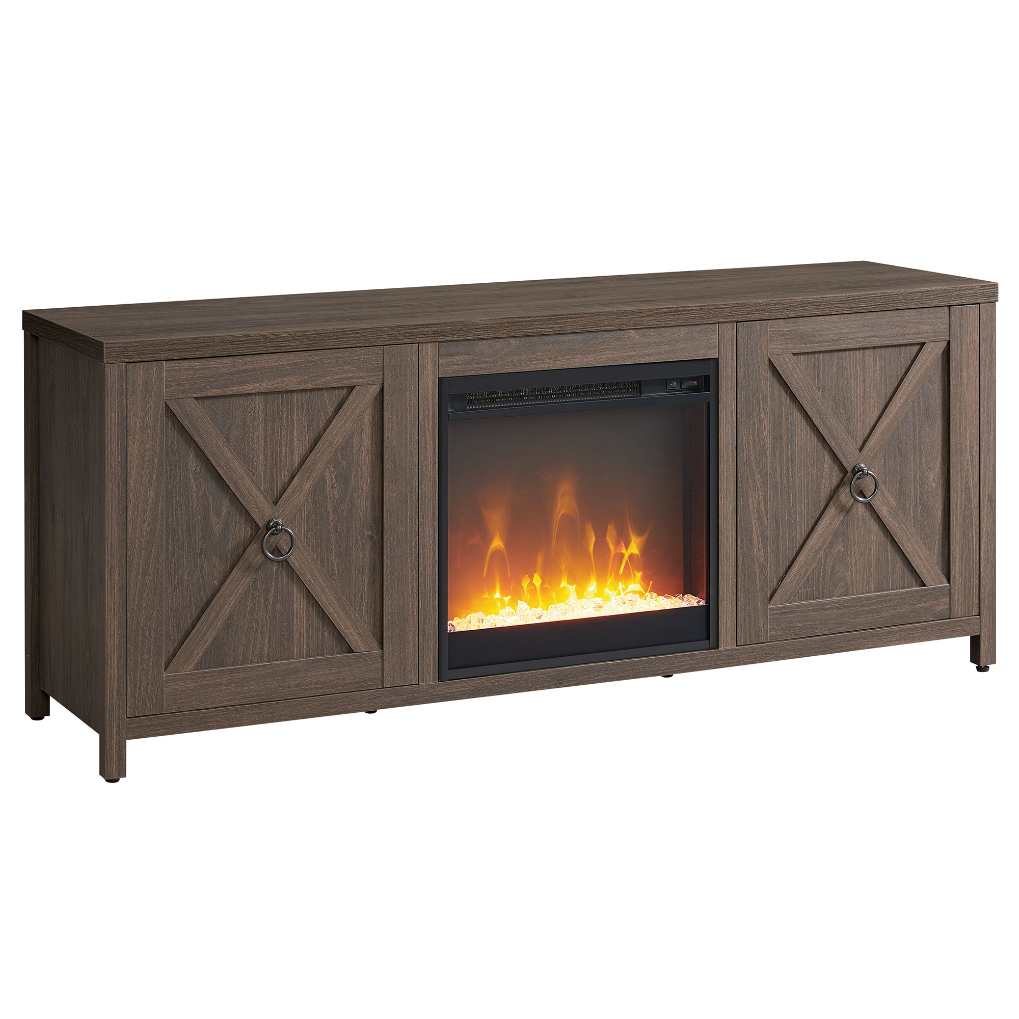 Hailey Home TV1245 Granger Modern/Contemporary Alder Brown TV stand ( Accommodates TVs up to 70-in )