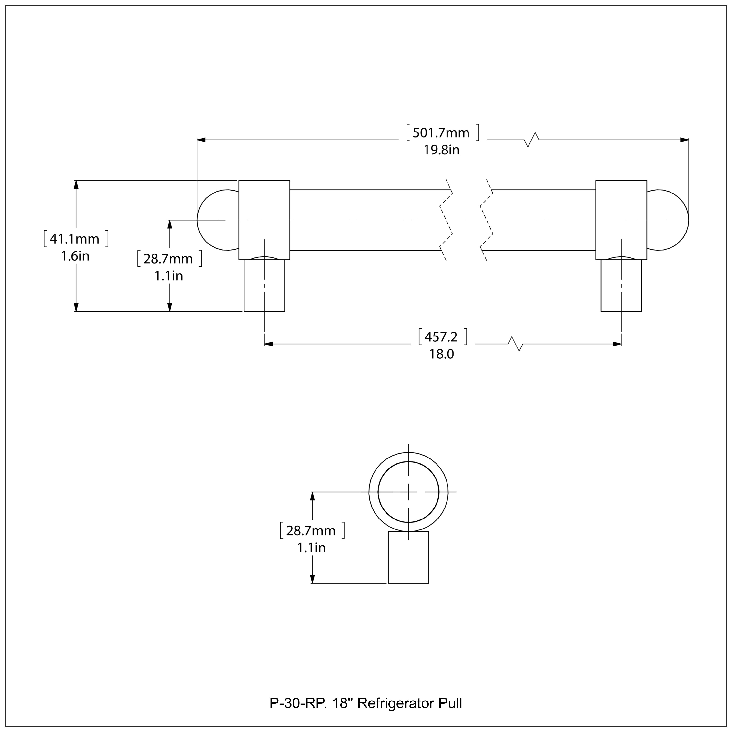 Allied Brass P-30-RP-SBR Cabinet-Pulls - View #3