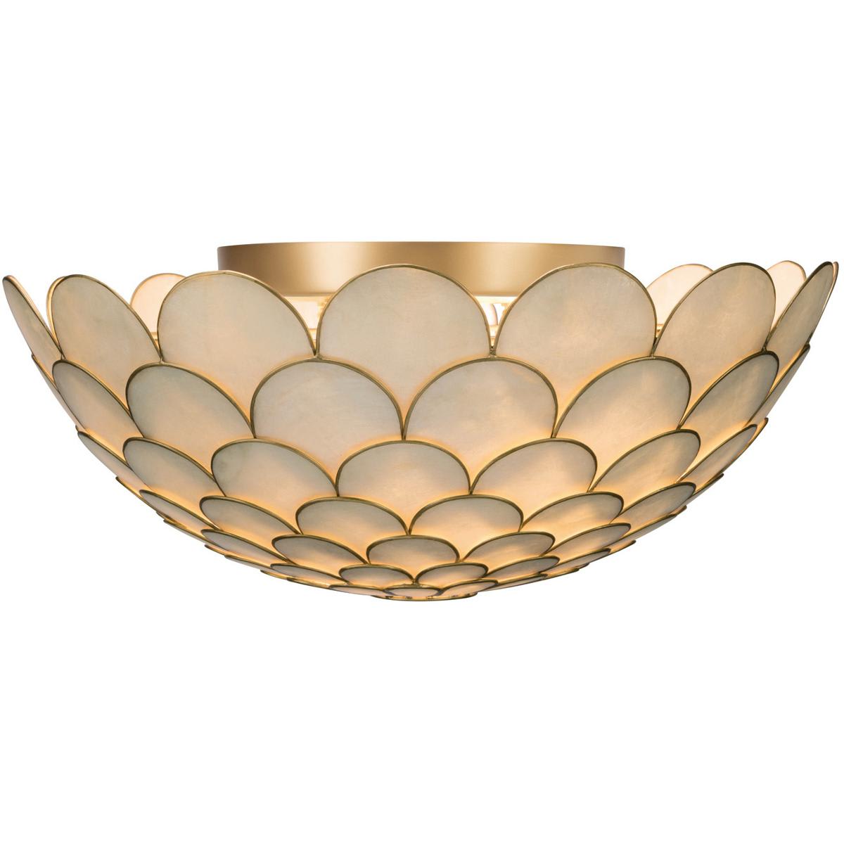 Crystorama  DRB-7000-SG Darby 3 Light 16 inch Soft Gold Semi Flush Ceiling Light