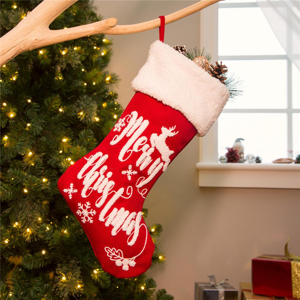 Christmas Stocking Polyester Linen