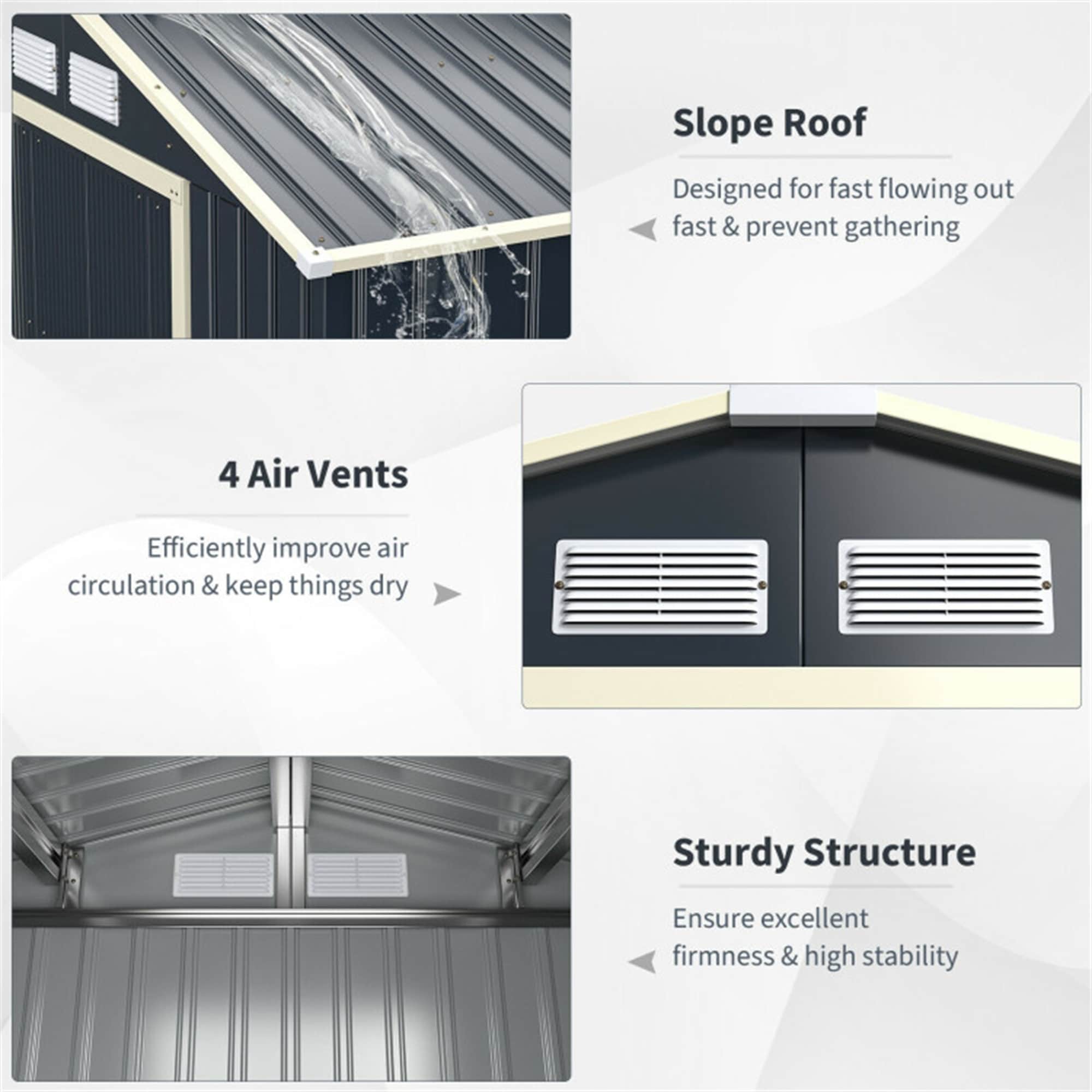 BABOOM BOM-3731GR+-CO Metal-Storage-Buildings-Sheds - View #9