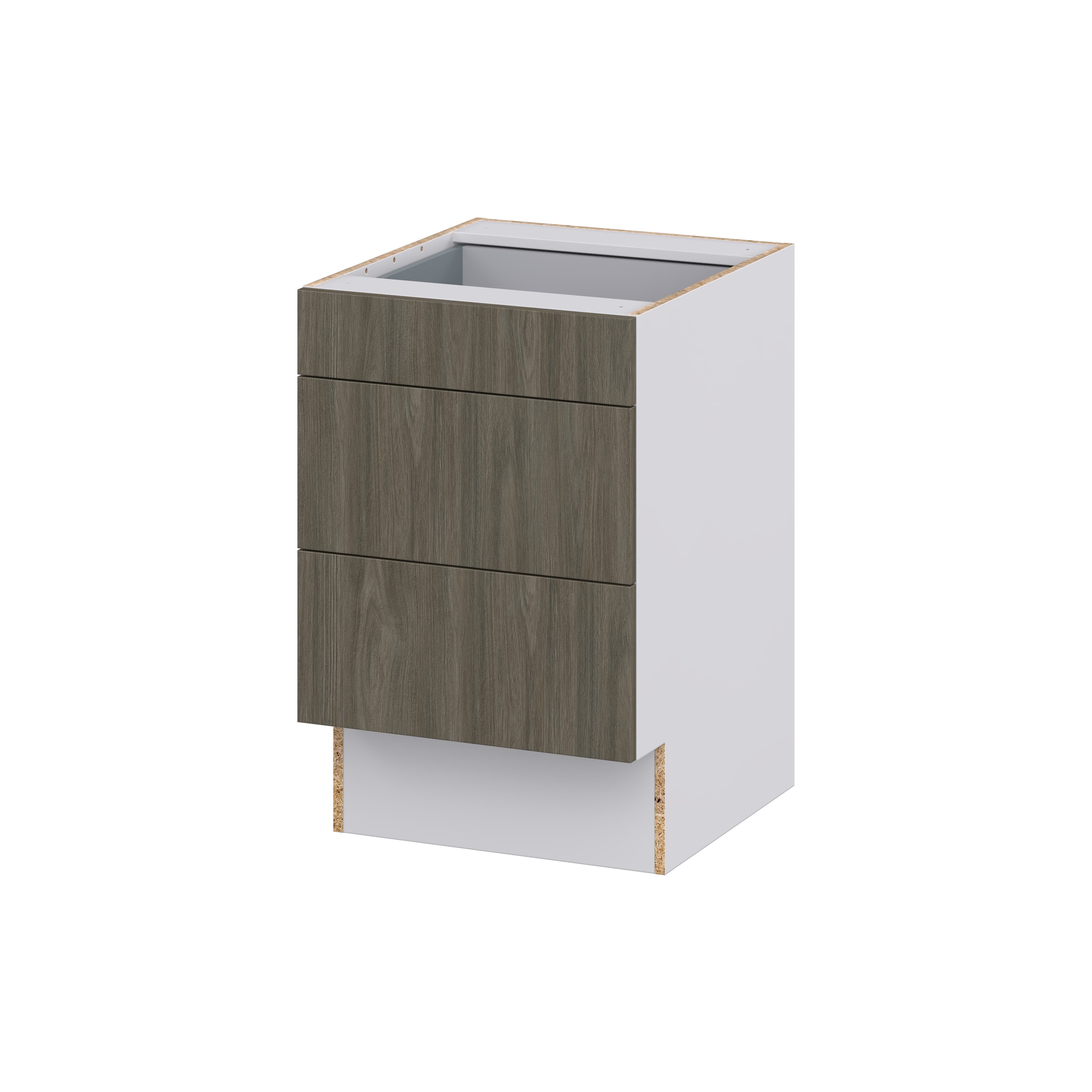 Hugo&Borg Savane 21-in W x 32.5-in H x 25-in D Textmel 3-Drawer Base Fully Assembled Cabinet (Flat Panel Style)