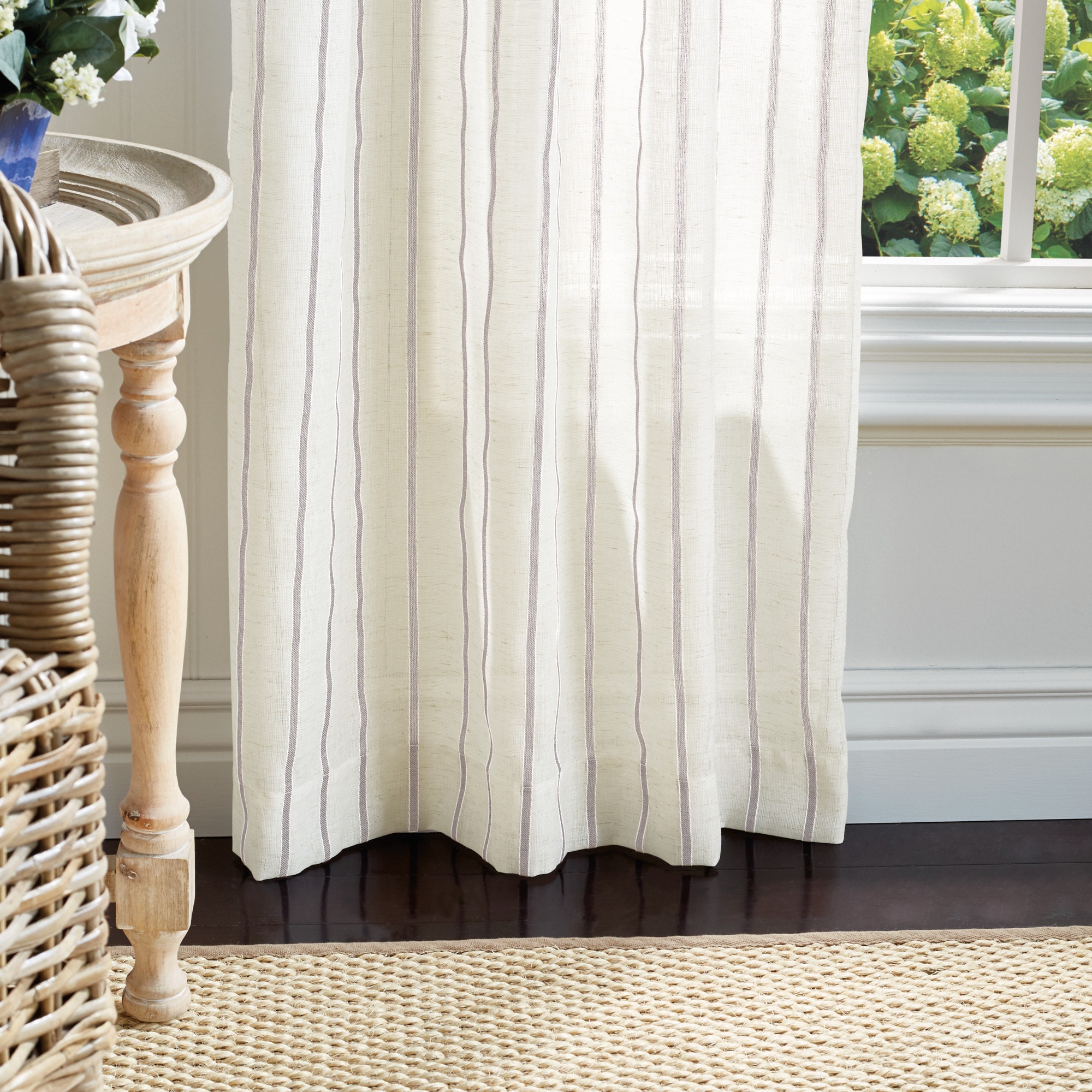 Mocha 95" Tab Top Sheer Polyester Window Panels