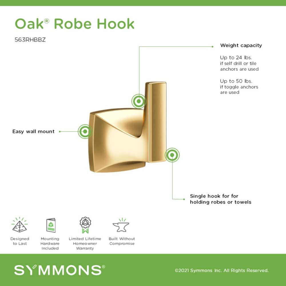 Symmons 563RHMB Robe-Hooks - View #8