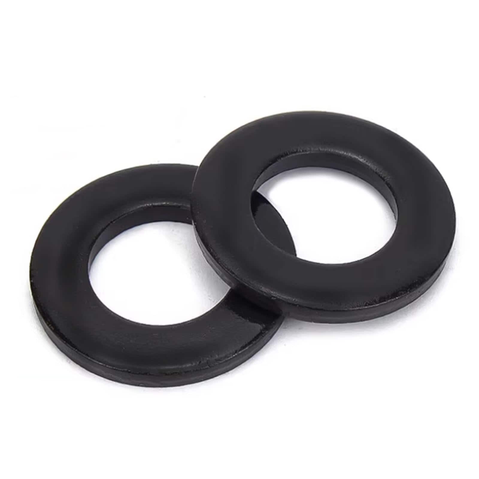Linder Group Inc M8 x 16mm OD Black Flat Washer 304 Stainless Steel Coating Corrosion Resistant DIN 125A for Home or Industrial Use 50 pcs