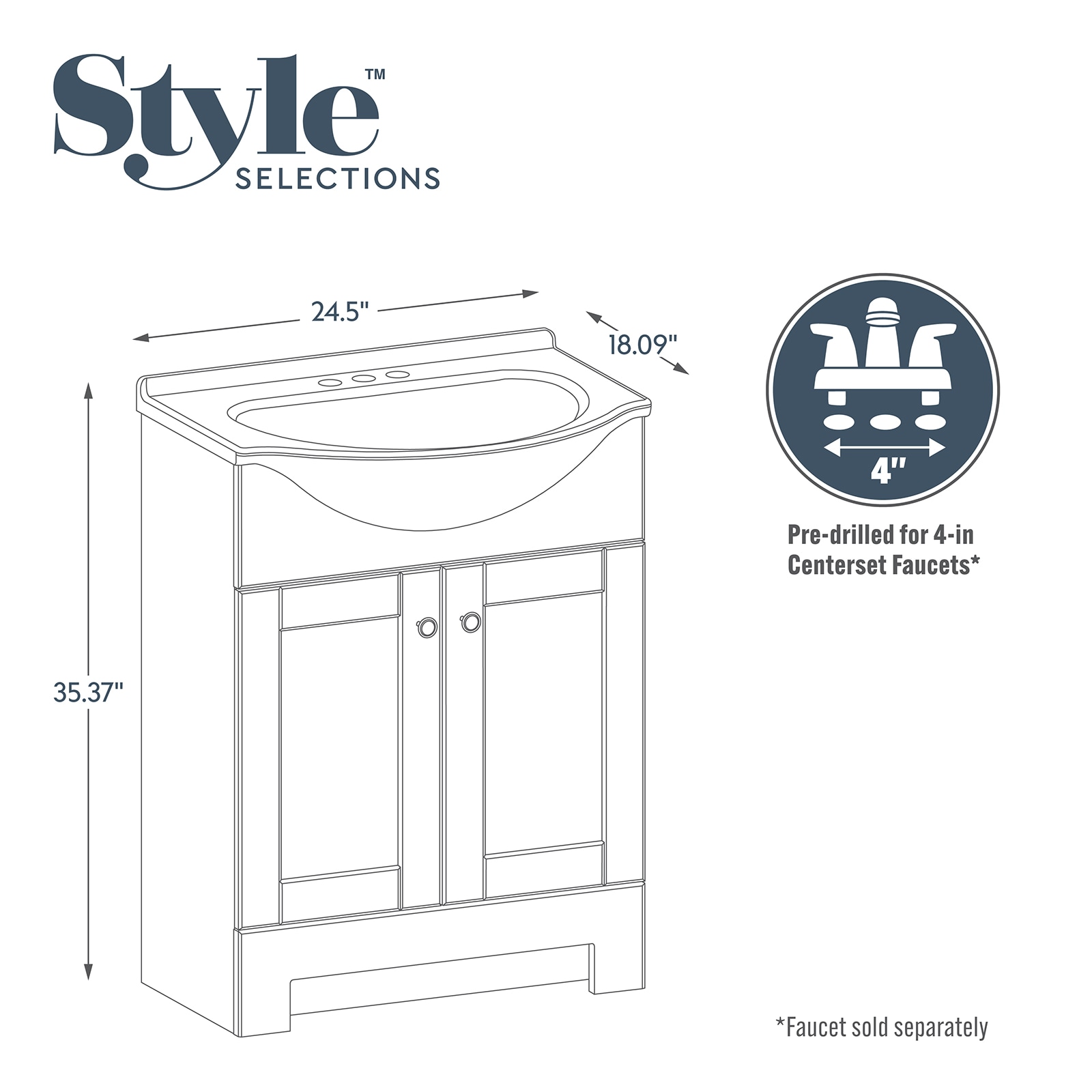 Style Selections CE31E24-SS Bath-Vanity-Combo - View #5