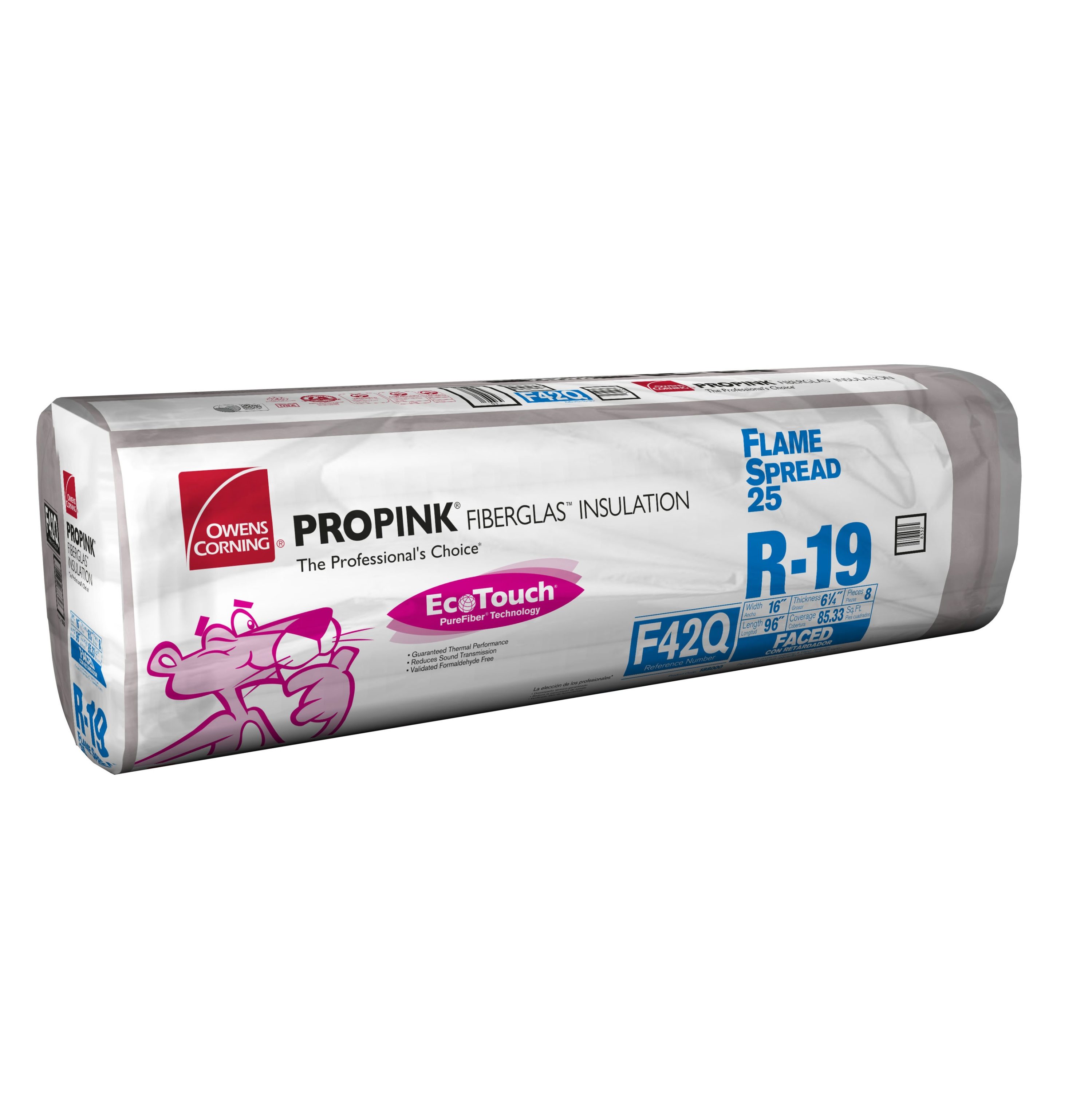 Owens Corning R-19 Unfaced Fiberglass Roll Insulation 75.07-sq ft (23-in W  x 39.2-ft L) Individual Pack in the Roll Insulation department at