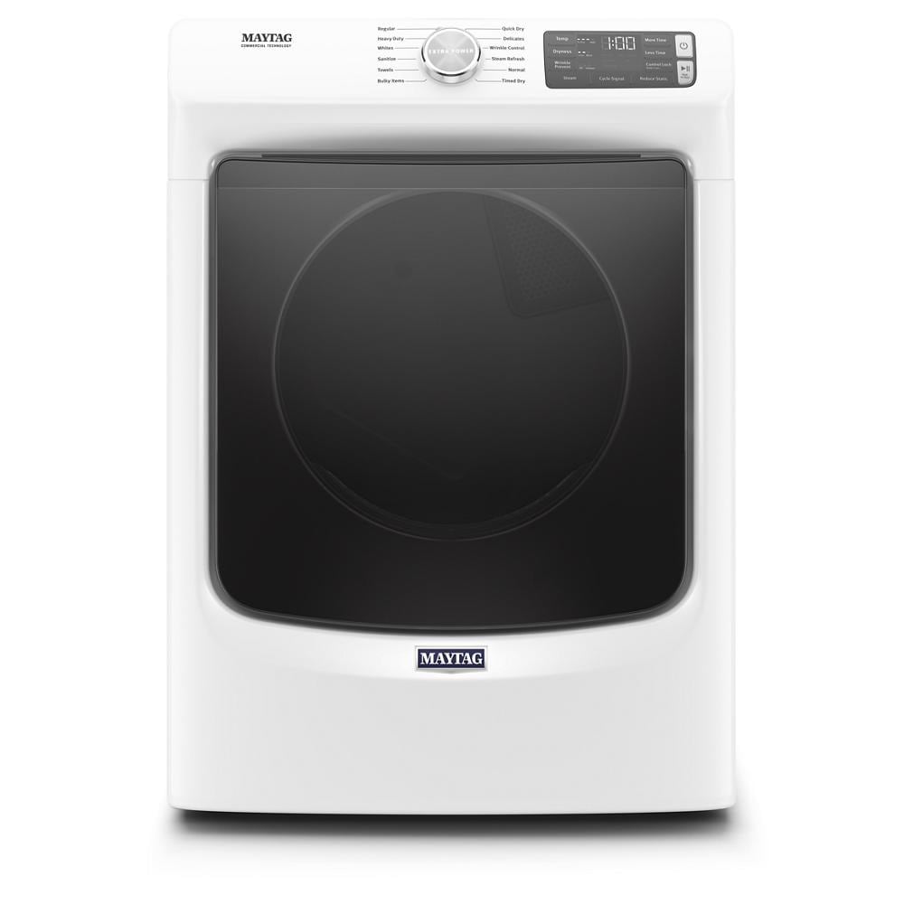 Maytag 7.3-cu ft Stackable Steam Cycle Vented Gas Dryer ( White ) Energy Star Certified #MGD6630HW