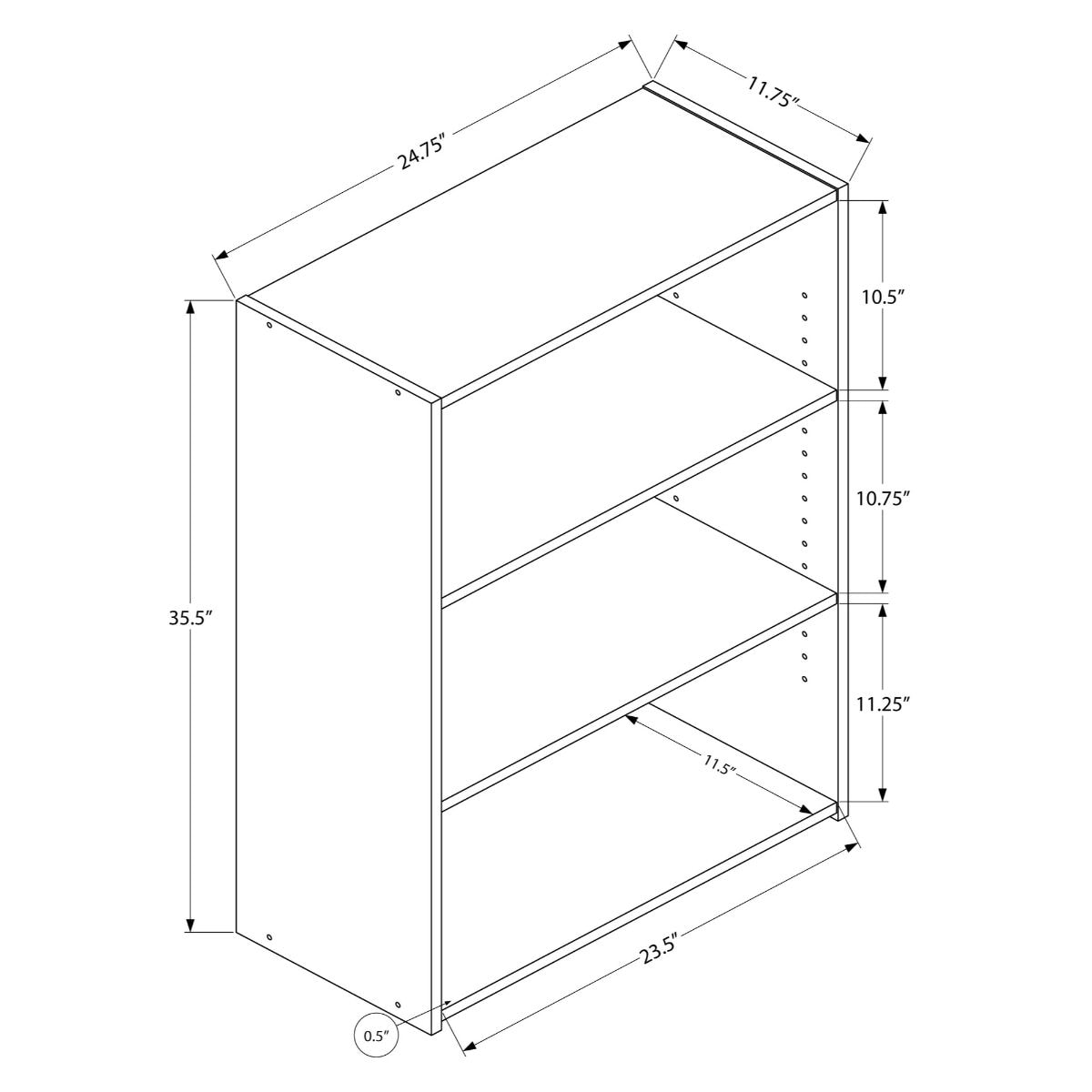 HomeRoots 355729 bookcases - View #2