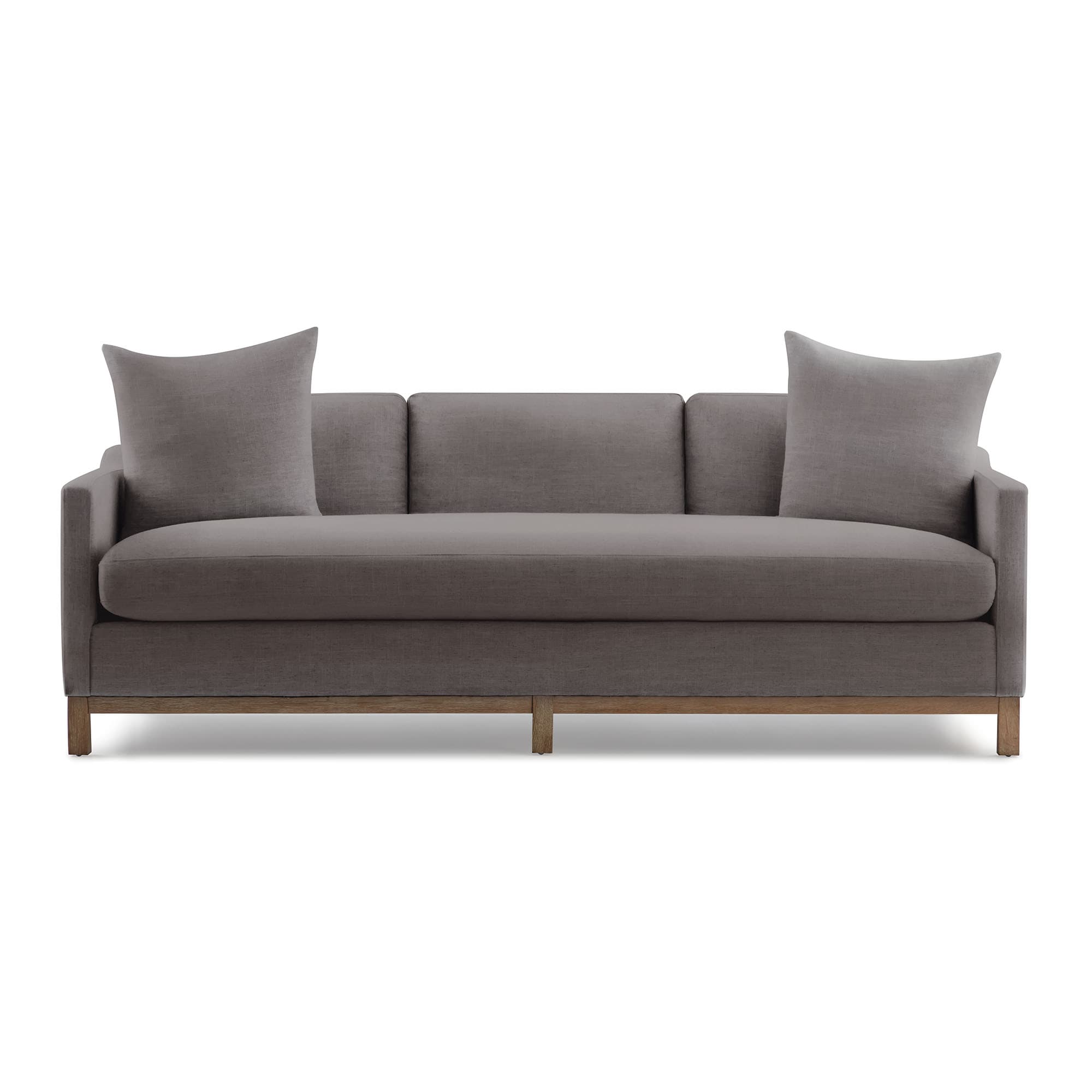 New Heights 37-in Modern Gray Charcoal Linen Sofa In The Couches, Sofas 