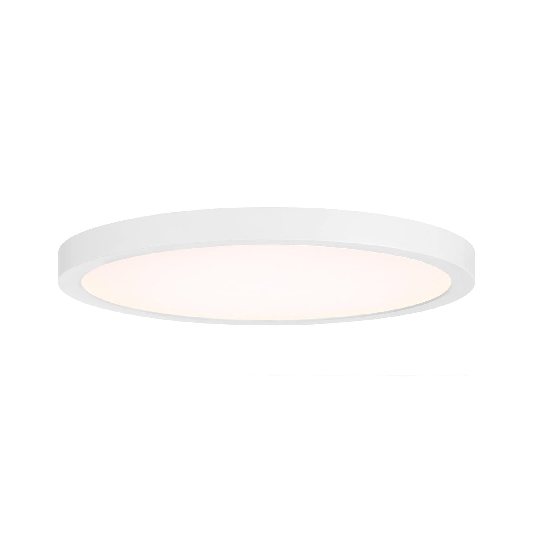 Savoy House Essentials 6-3333-12-WH LED Flush Mount in White 1 -Light 12-in White Outdoor Integrated LED Flush Mount Light