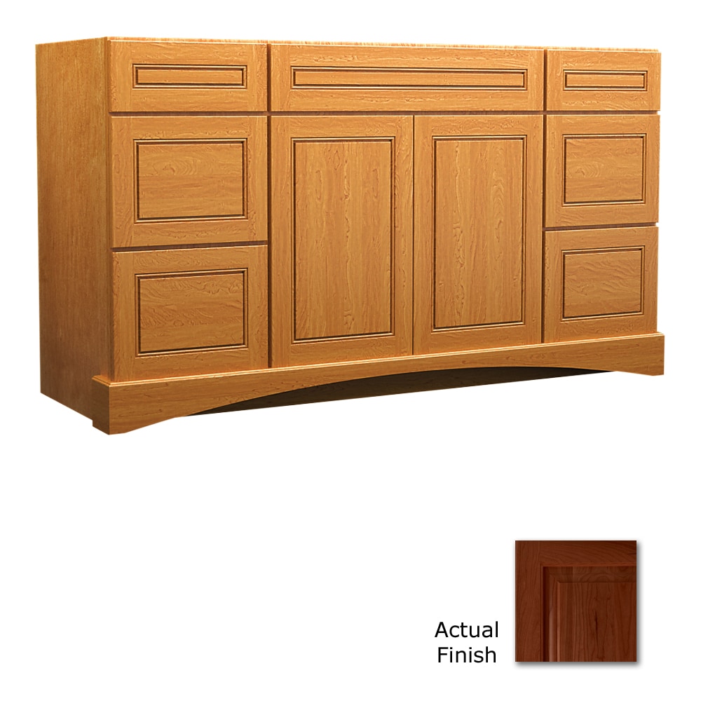 KraftMaid VCD601834.6.S5C5A60 60-in Autumn Blush Bathroom Vanity Base Cabinet without Top