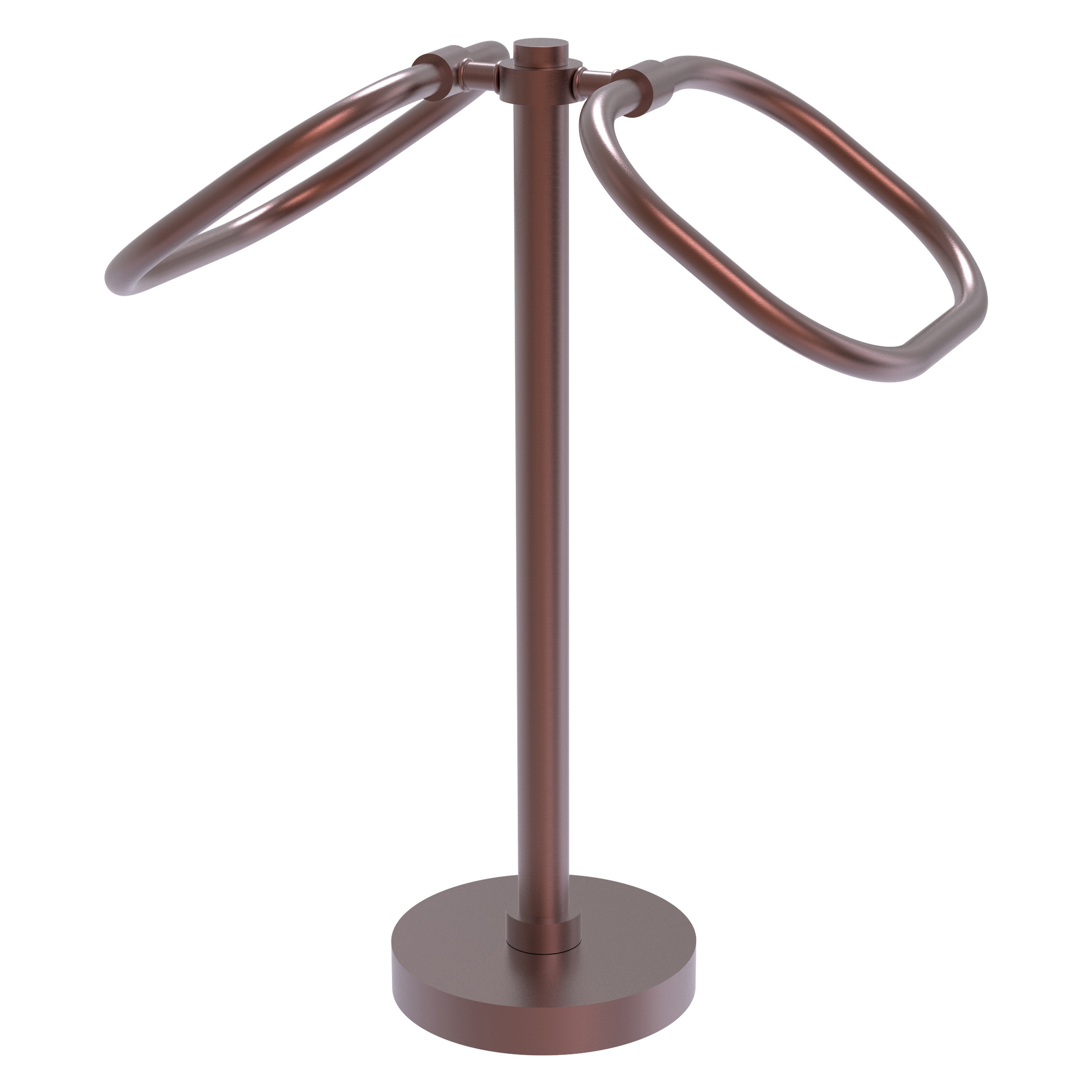 Allied Brass TB-20-CA Antique Copper Freestanding countertop Double Towel Ring