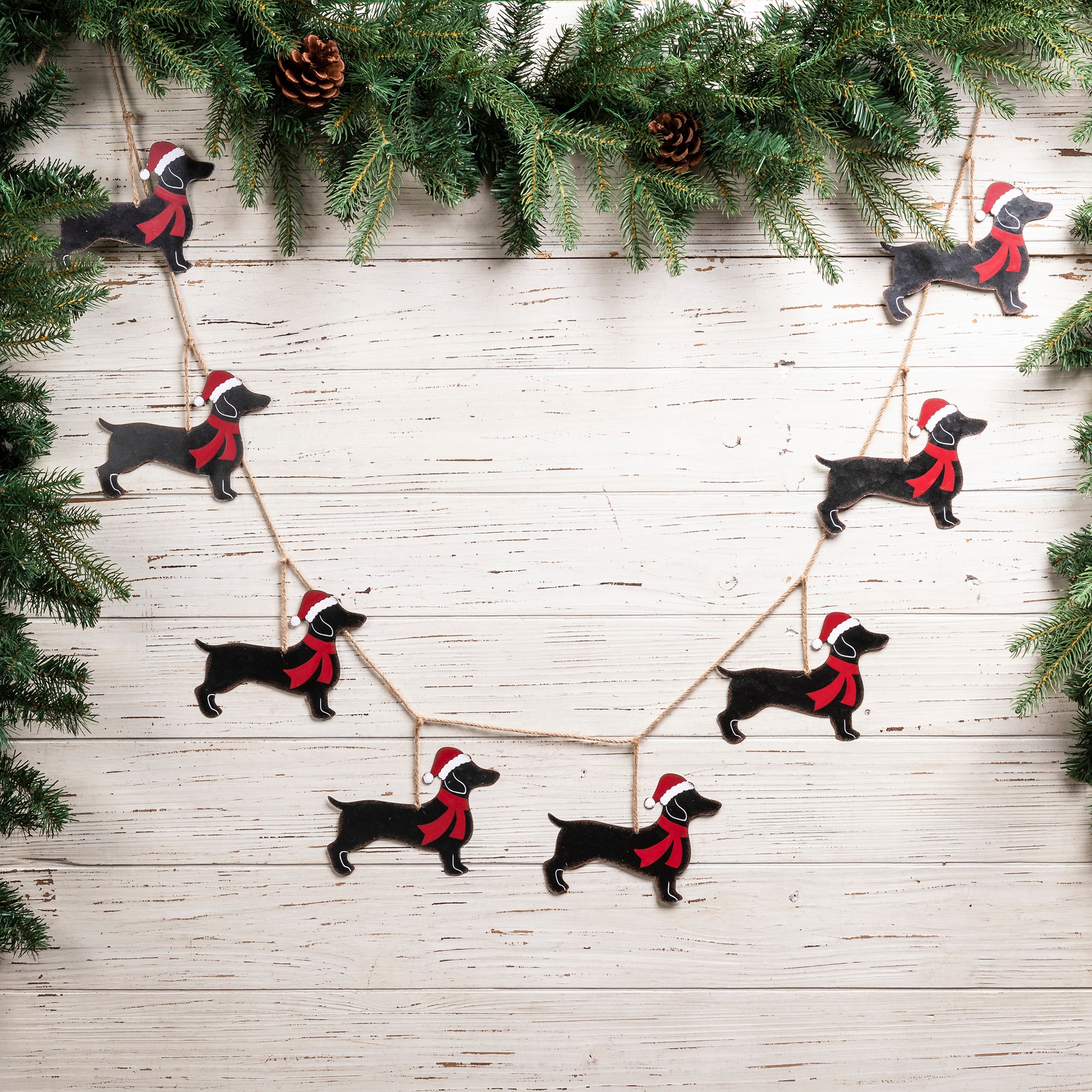 Glitzhome 2010300043 Artificial-Christmas-Garland - View #3