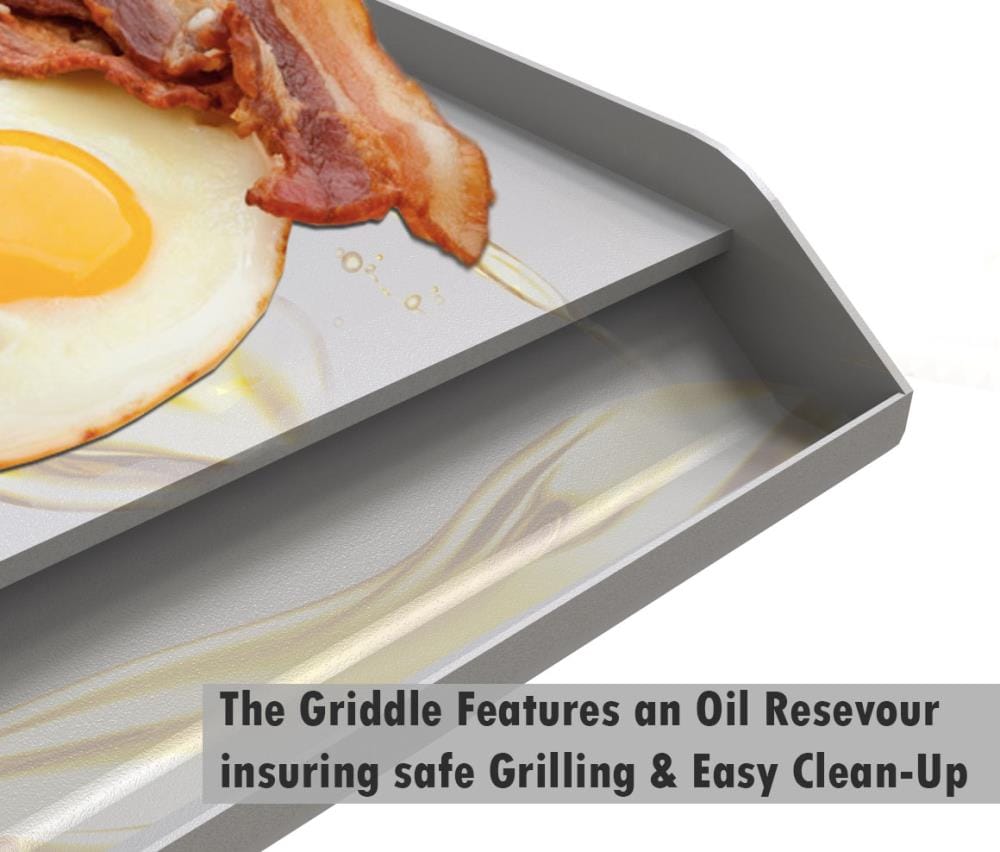 Sunstone Ruby Stainless Steel Non-stick Griddle in the Grill