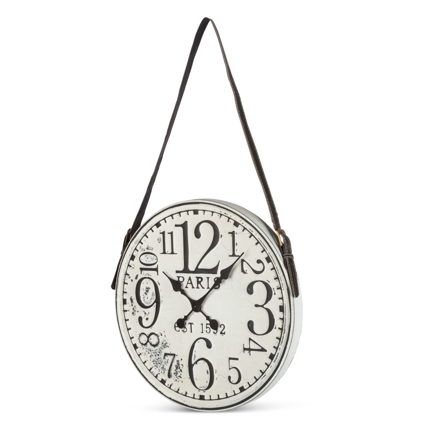 Lone Elm Studios 94795EC Analog Round Hanging Farmhouse