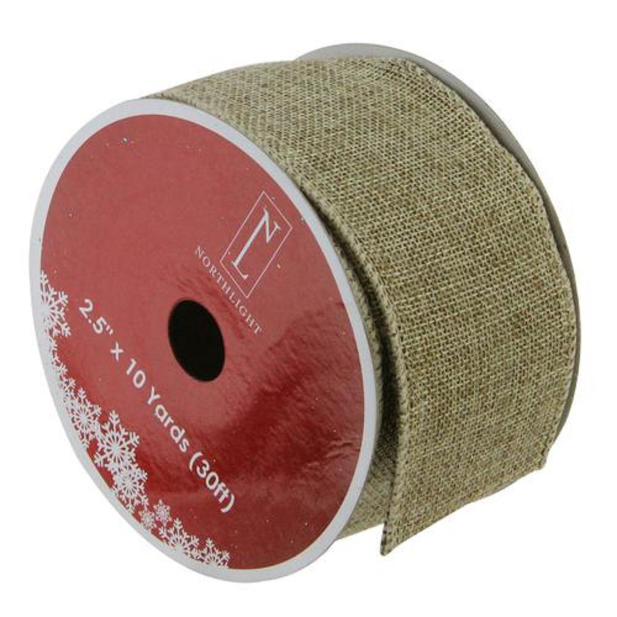 Northlight 32620344 30-ft L x 2.5-in W Green Ribbon