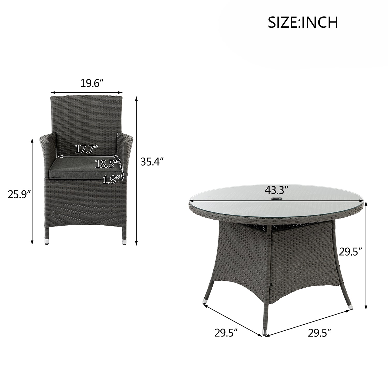 SINOFURN SYB670003GY Patio-Dining-Sets - View #11