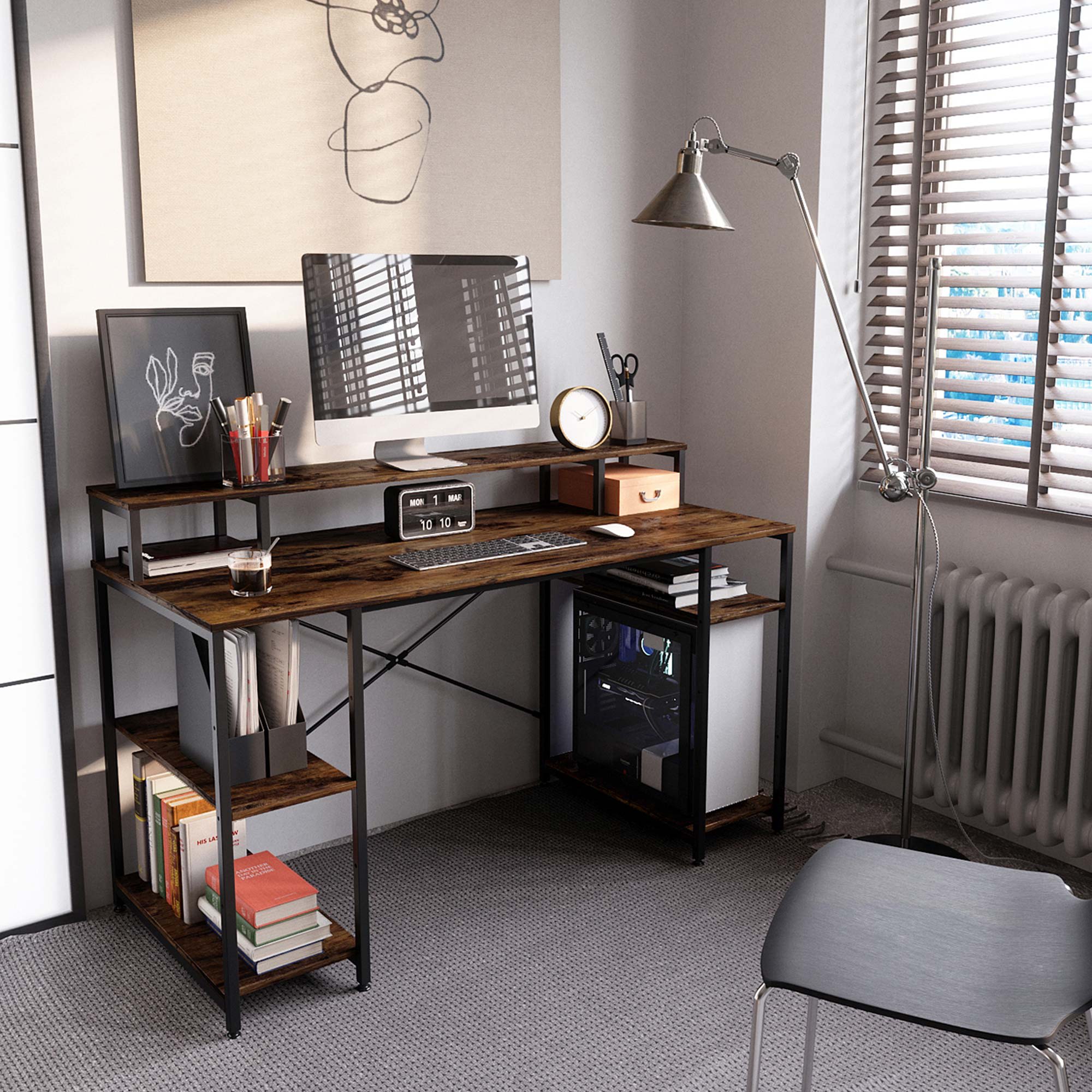 Bestier LOW-D074G-RST desks - View #2