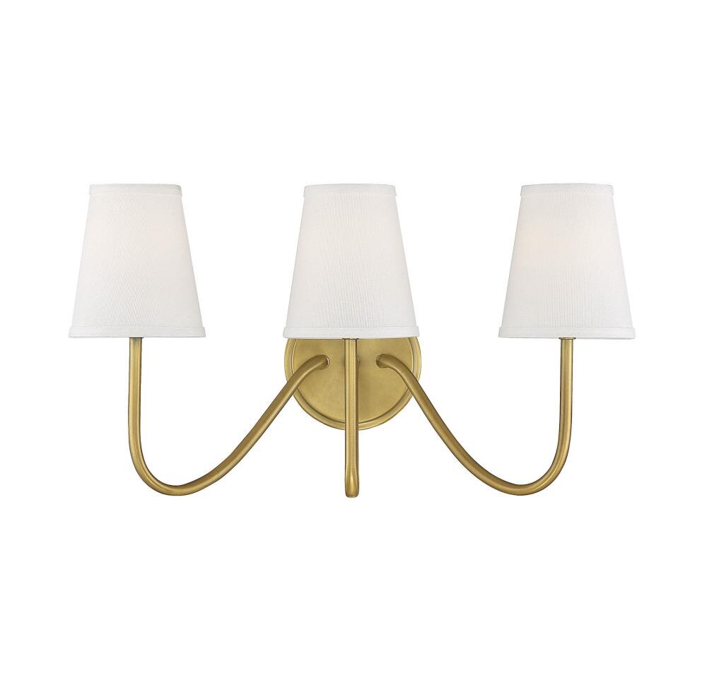  LW-SH600144 20-in W 3 -Light Brass Wall Sconce