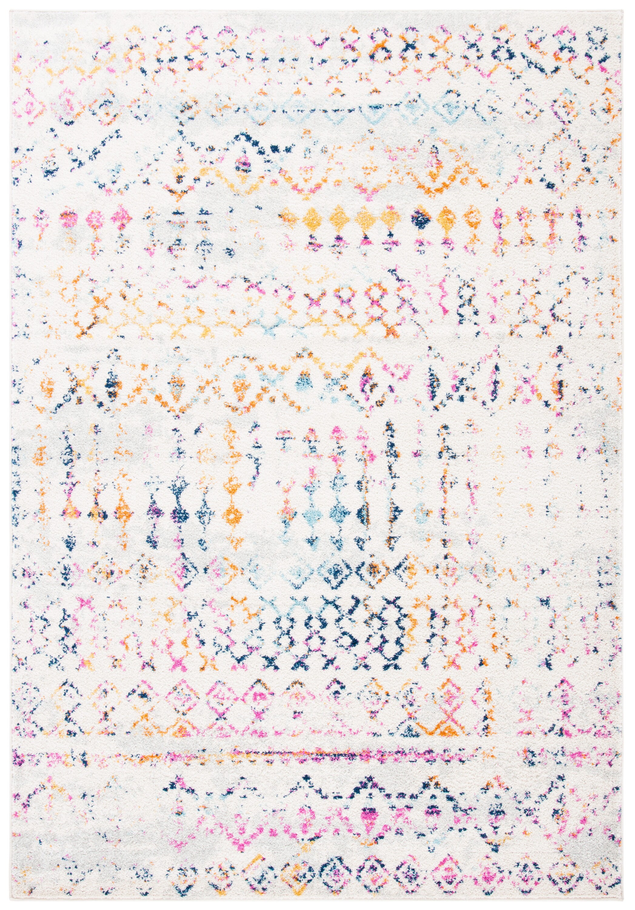 Safavieh TUL240F-6 Tulum 6 x 9 (ft) Loomed Polypropylene Ivory/Gold Rectangular Indoor Distressed/Overdyed Bohemian/Eclectic Area rug