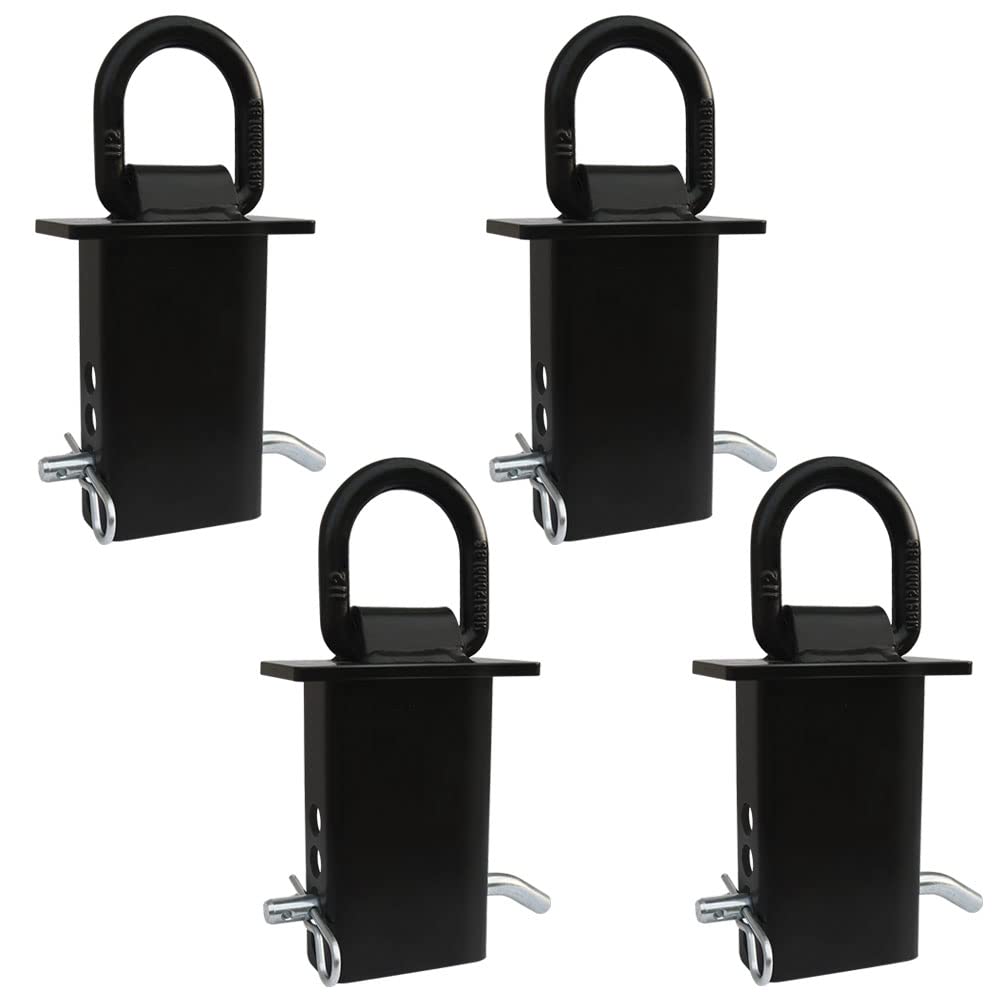 Aoibox  4PCS 16200lbs Trailer Stake Pocket d Ring Tie Downs Hook Steel 4 Pack 2 x 4 In Trailer Accessories For Vehicles