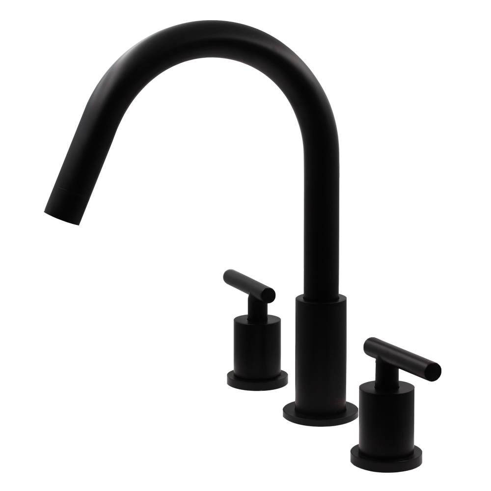 Matte Black Single-Handle Waterfall Bathroom Faucet