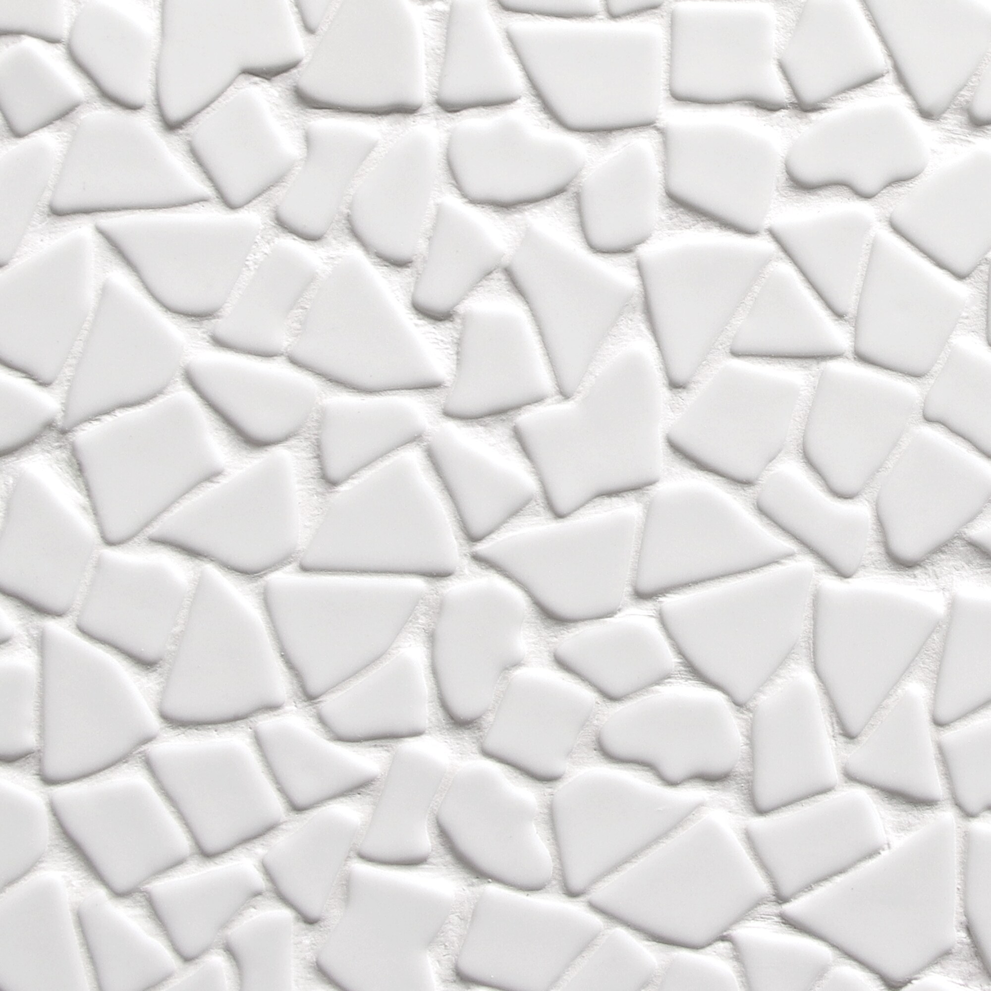 12" x 12" Black Matte Glass Pebble Mosaic Tile