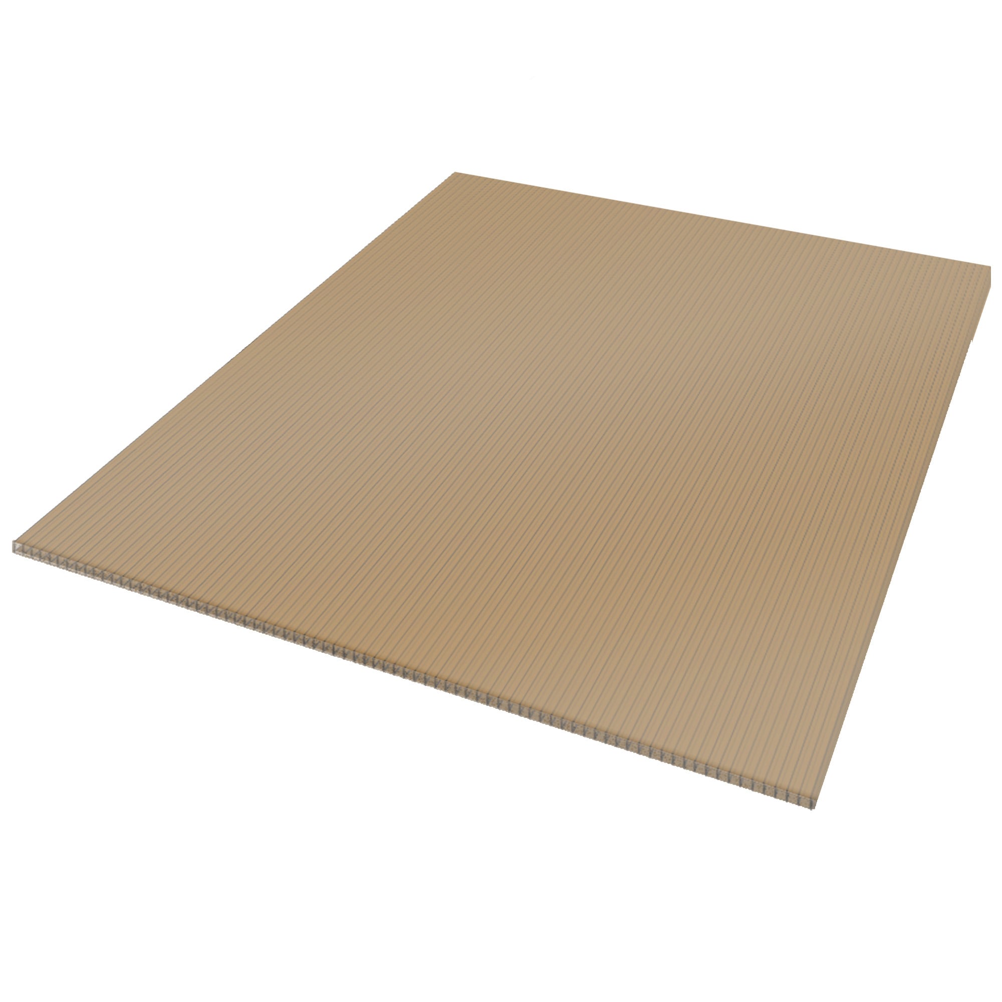 Sunlite 4-ft x 4-ft Corrugated Bronze Polycarbonate plastic Roof Panel #193173