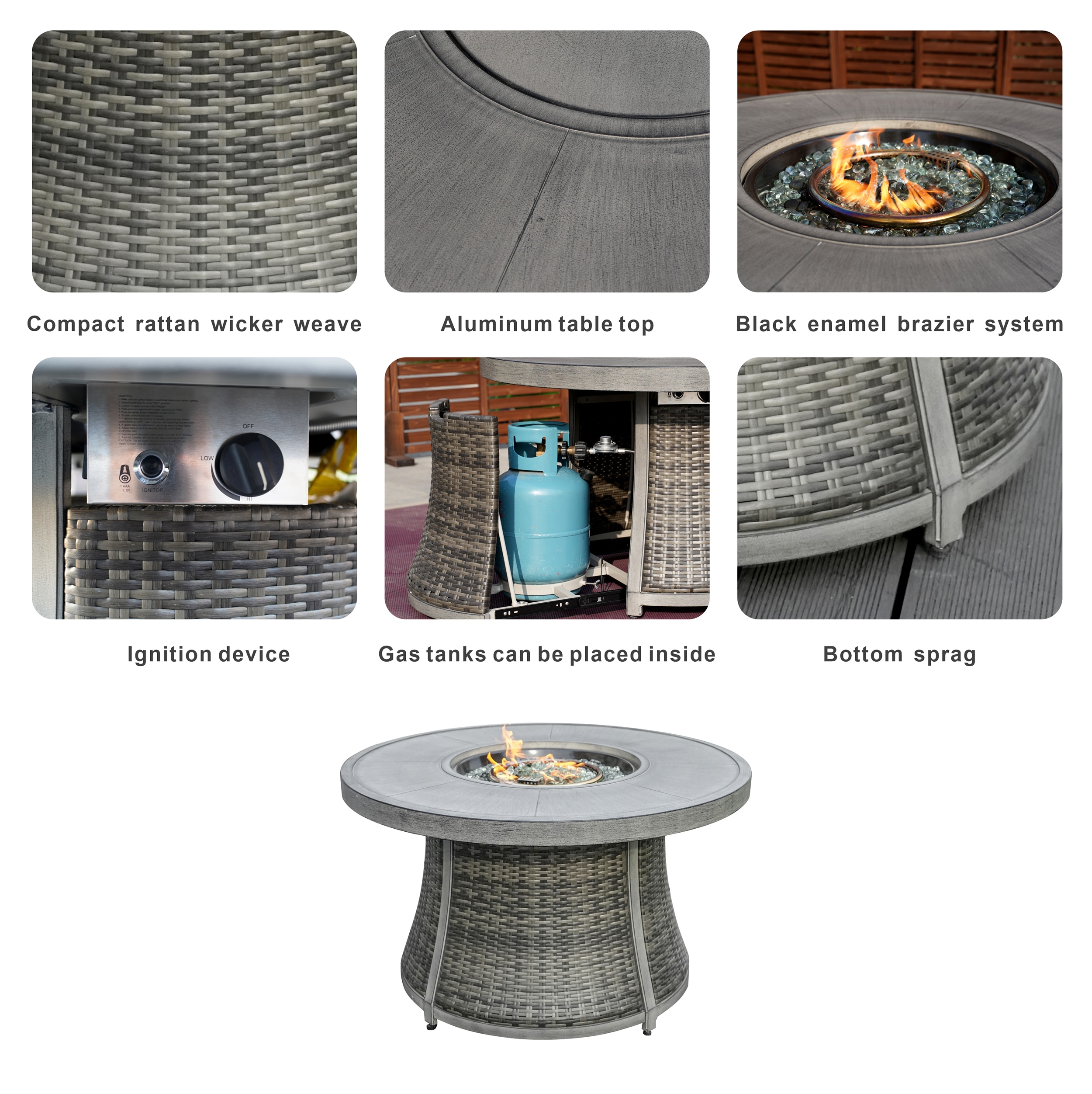 Moda Furnishings G3R-1403B-009-GR Patio-Conversation-Sets - View #4
