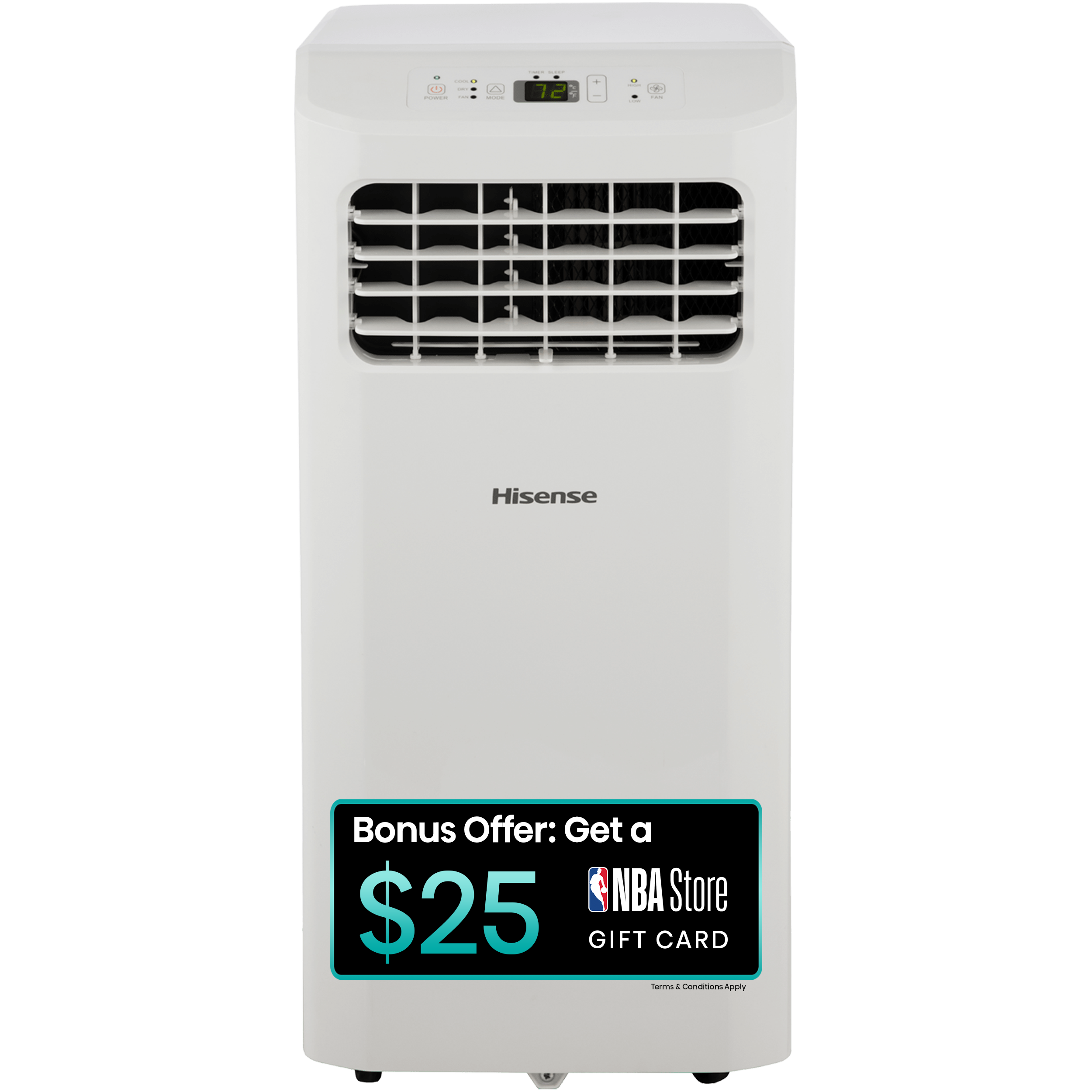 Hisense 6000BTU DOE (115Volt) White Vented Portable Air Conditioner