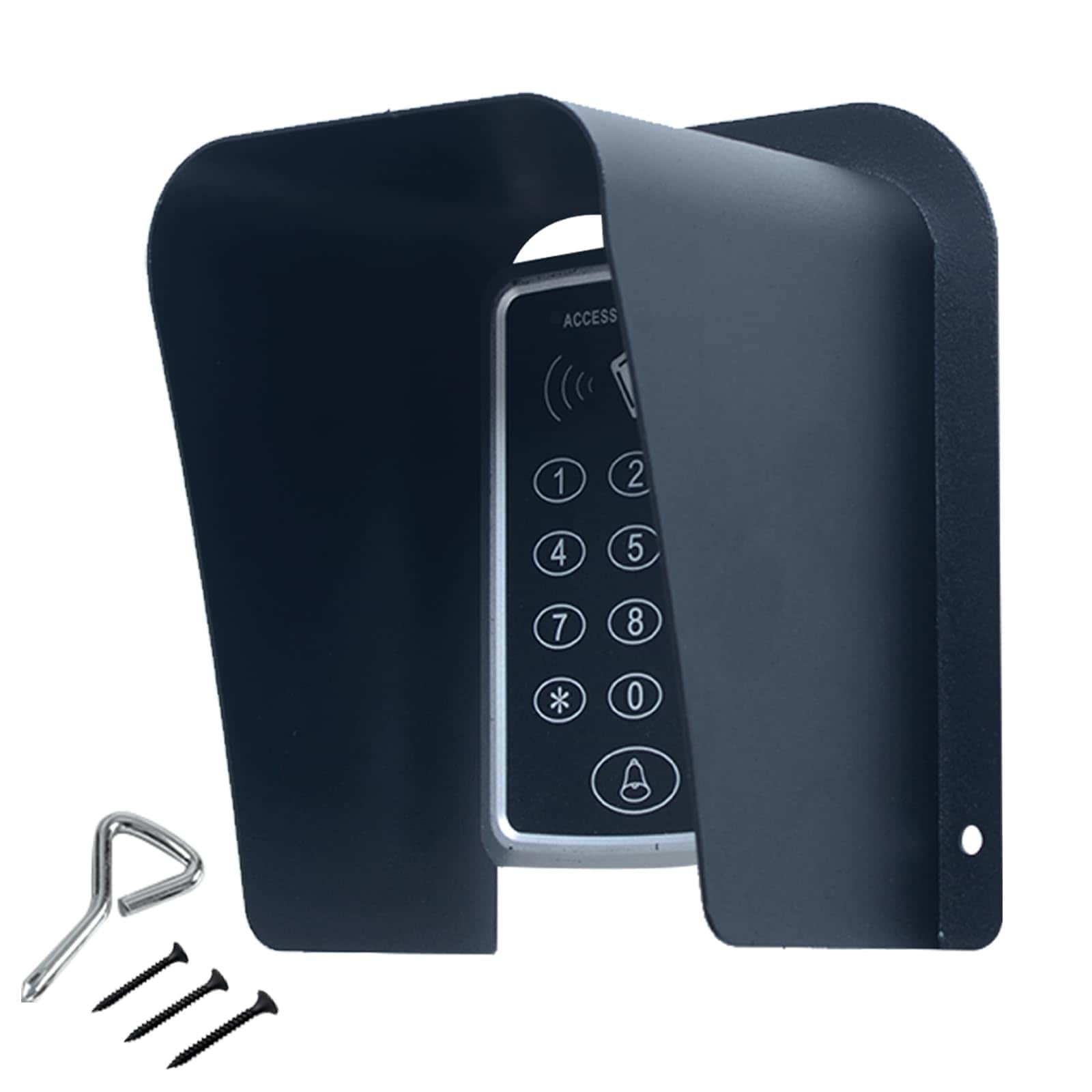 Phyfalip Large Metal Doorbell Rain Cover Cold Rolled Steel Outdoor Access Control Camera Video Doorbell Keypad Shield Protector Easy Install #LPF0629P041