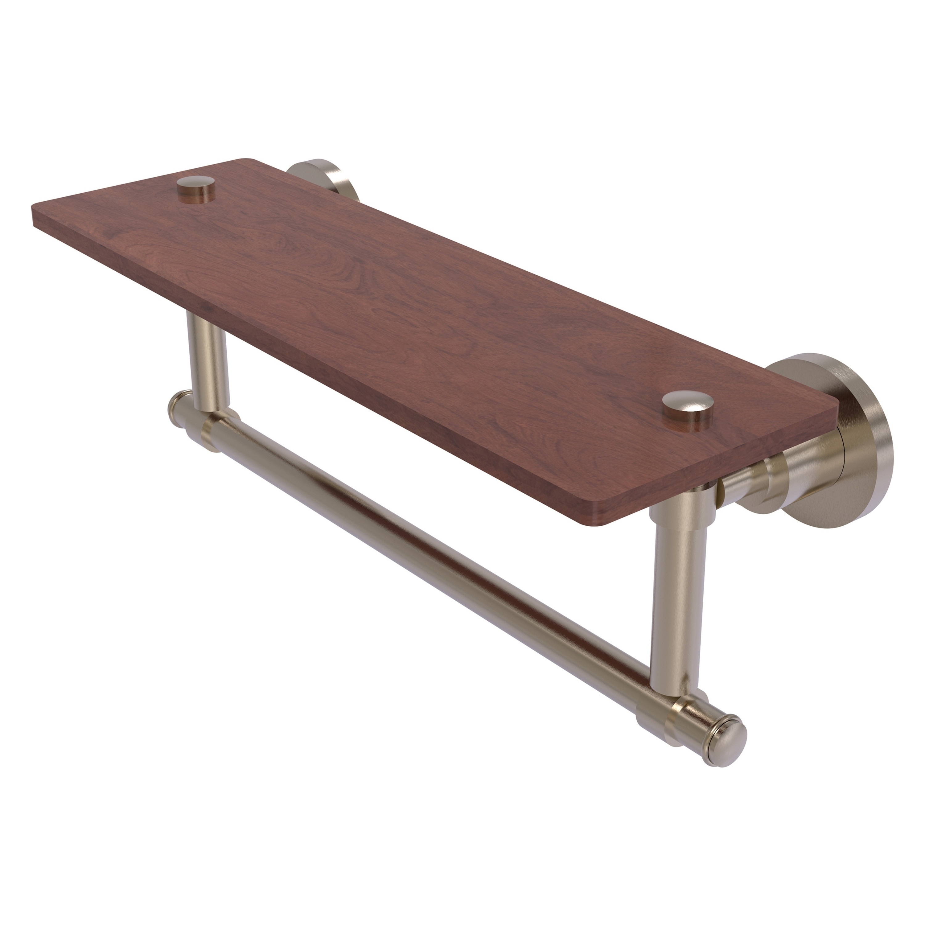 Allied Brass WS-1TB-16-IRW-PEW Washington Square Antique Pewter Wall mount Bathroom Shelf ( 16-in x 5-in x 5-in )
