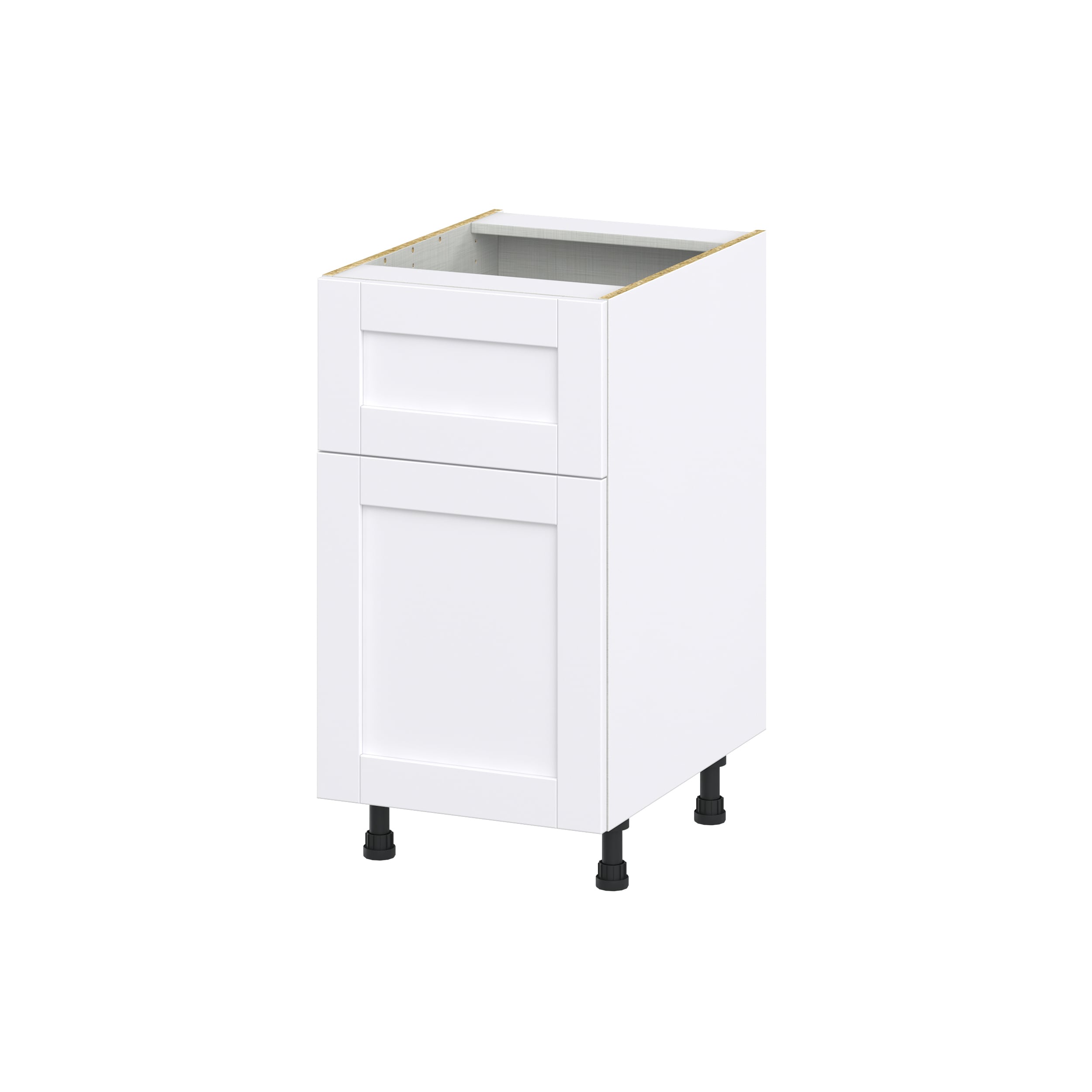 Hugo&Borg Rosemont 18-in W x 34.5-in H x 24-in D Glacier White 2-Drawer Base Fully Assembled Cabinet