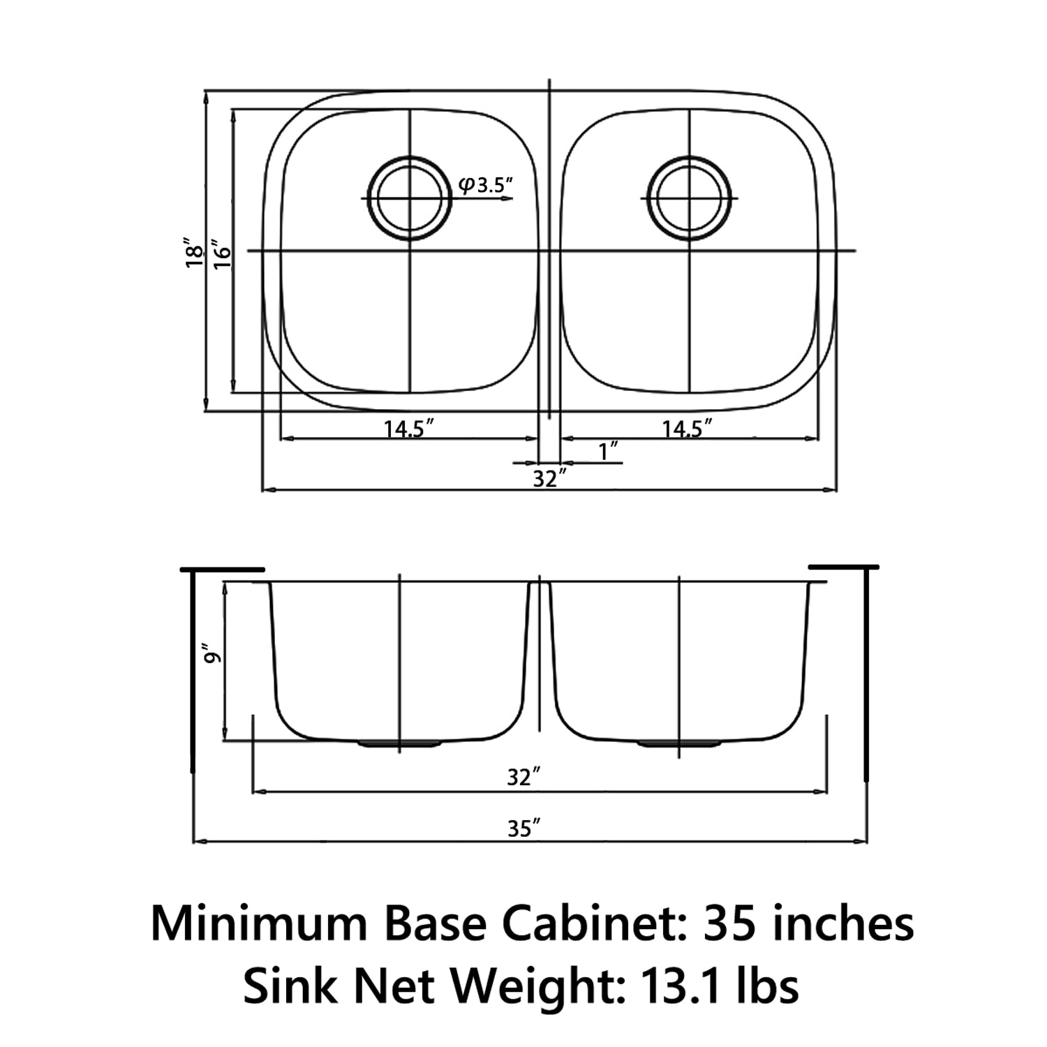 Sinber MU3218D Kitchen-Sinks - View #7