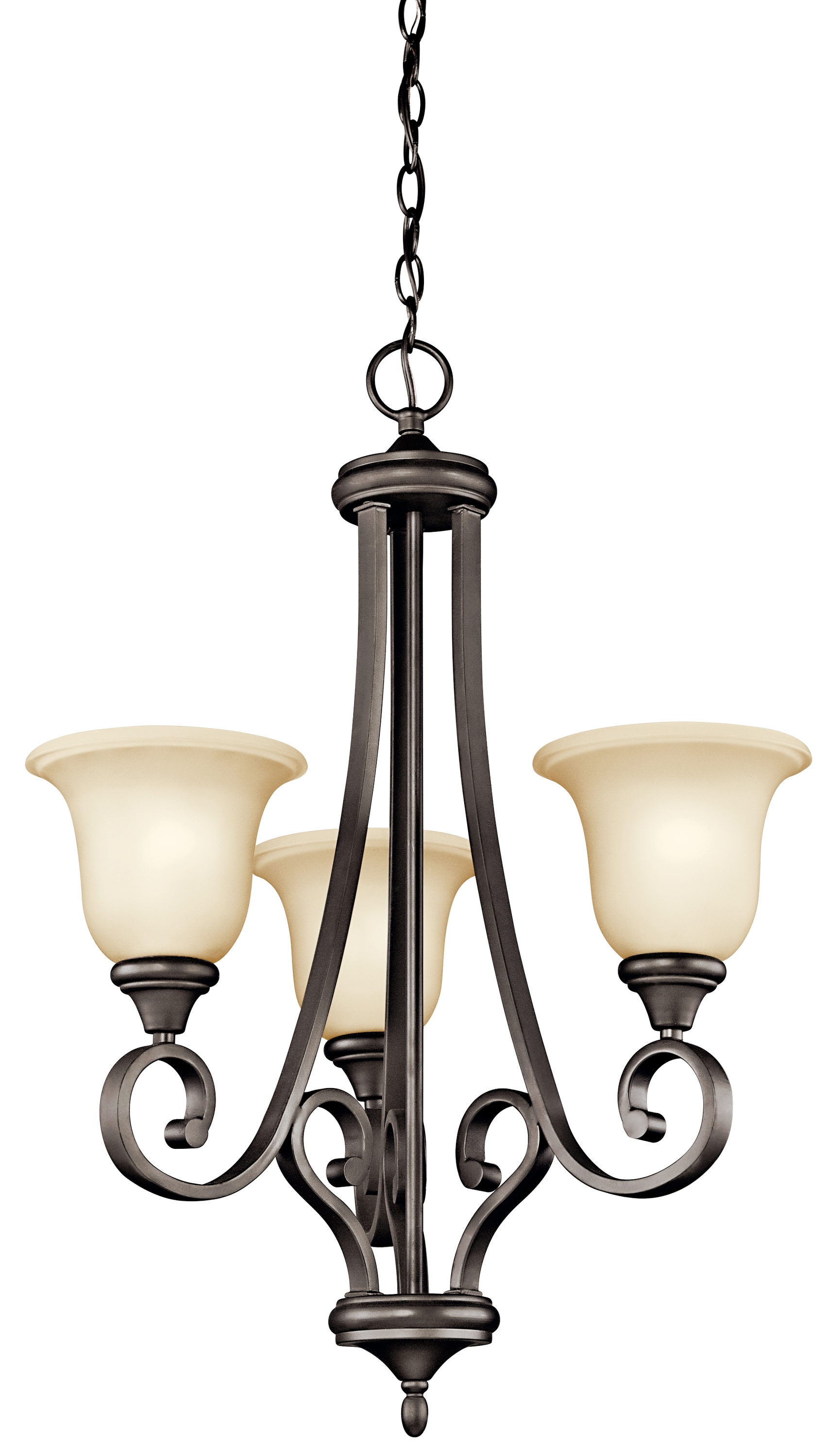 Kichler Monroe 3-Light Olde Bronze Transitional Chandelier