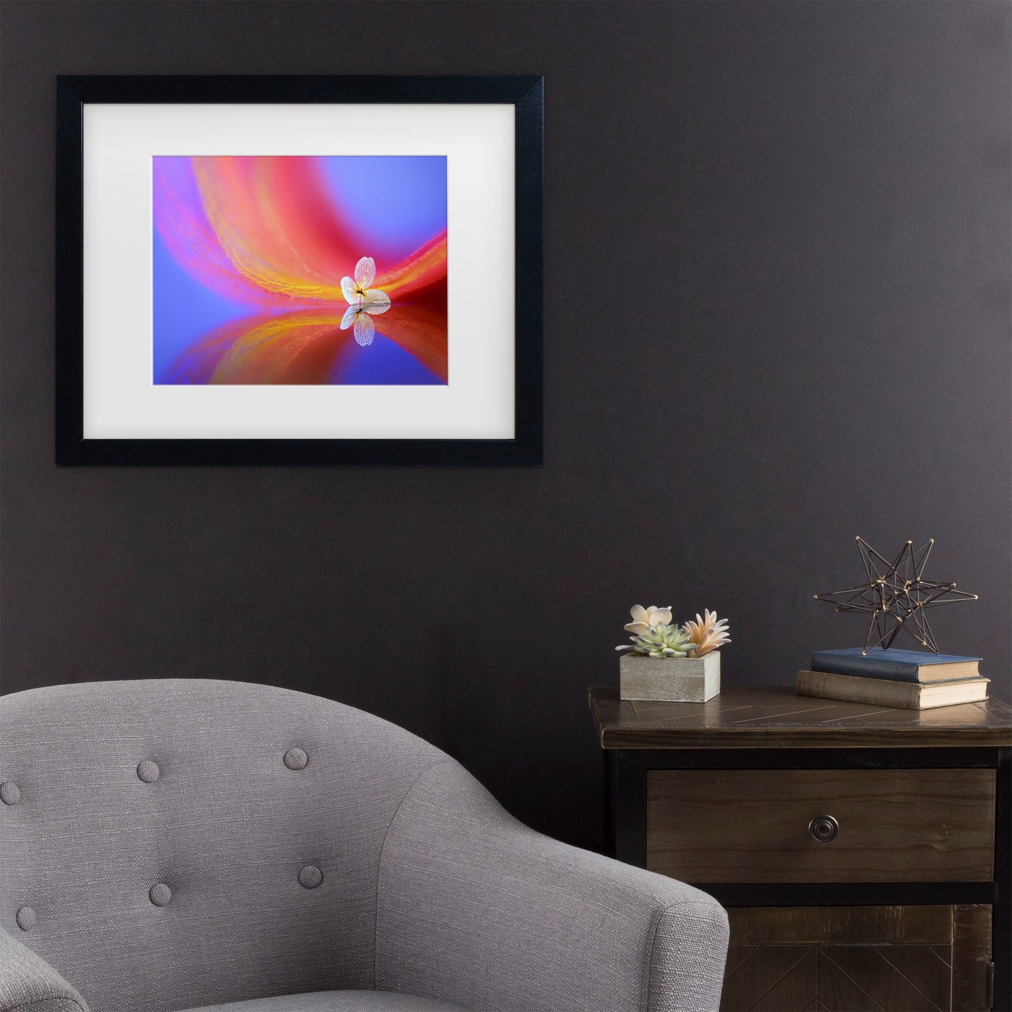 Trademark Fine Art 1X10188-B1620MF The Whisper Sophie Pan Black Frame Wood Framed 16-in H x 20-in W Modern Canvas Print