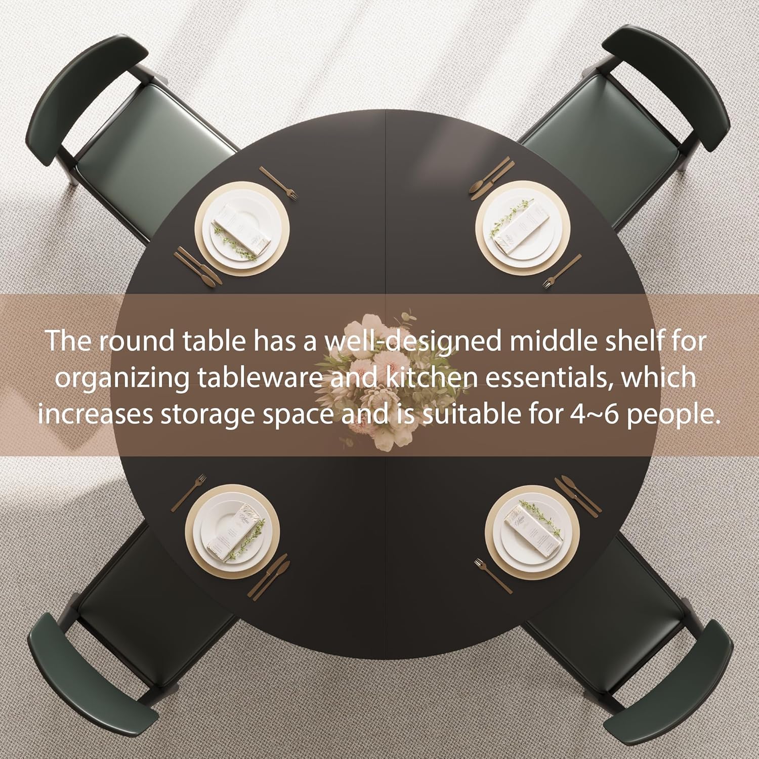 Qeetex DHZ-PHK-349WLWEG Dining-Tables - View #6