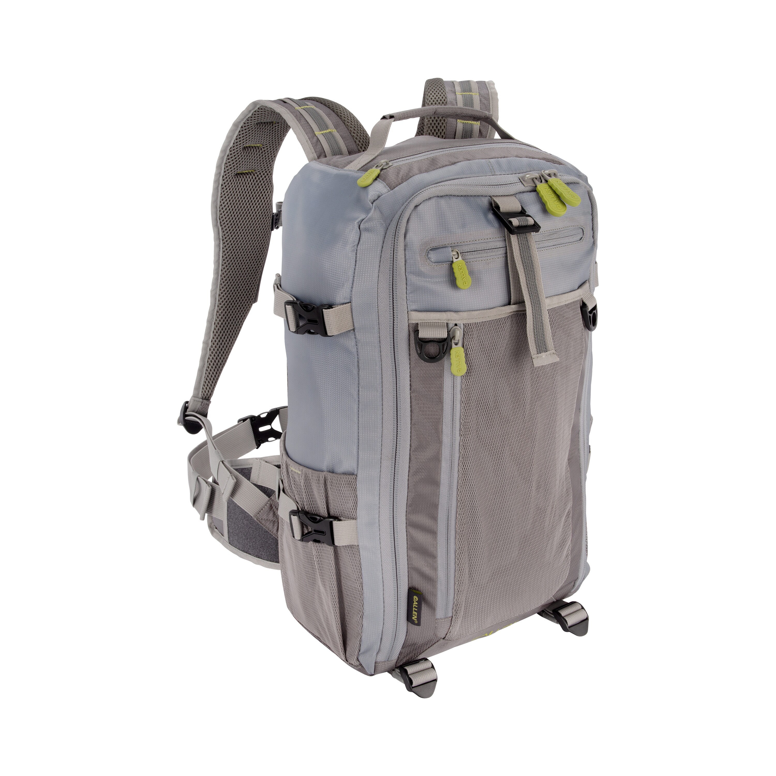 Bear Creek Micro Fly Fishing Chest Pack, Fits up to 2 Tackle and Fly Boxes,  Gray and Lime