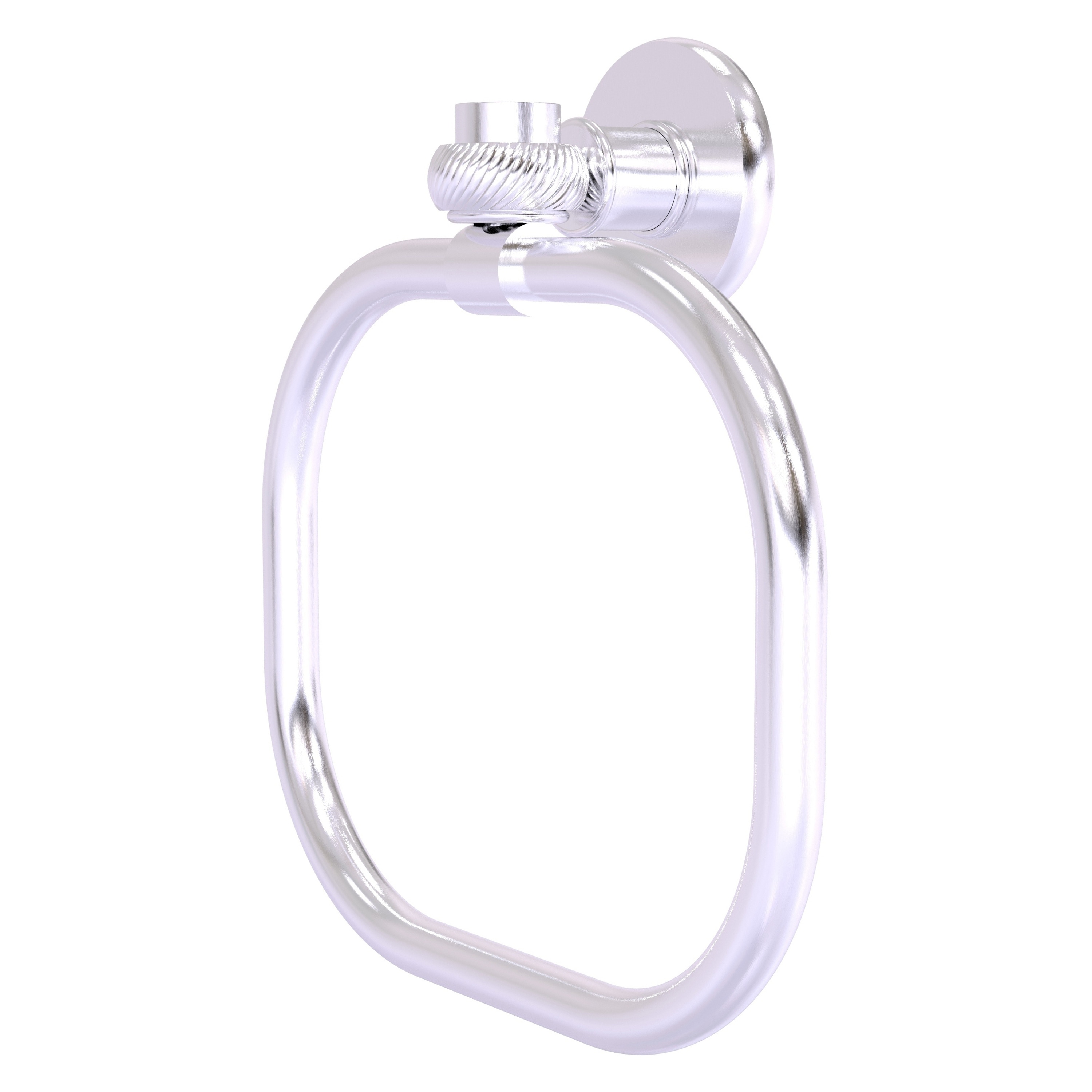 Allied Brass 2016T-SCH Continental Satin Chrome Wall mount Single Towel Ring
