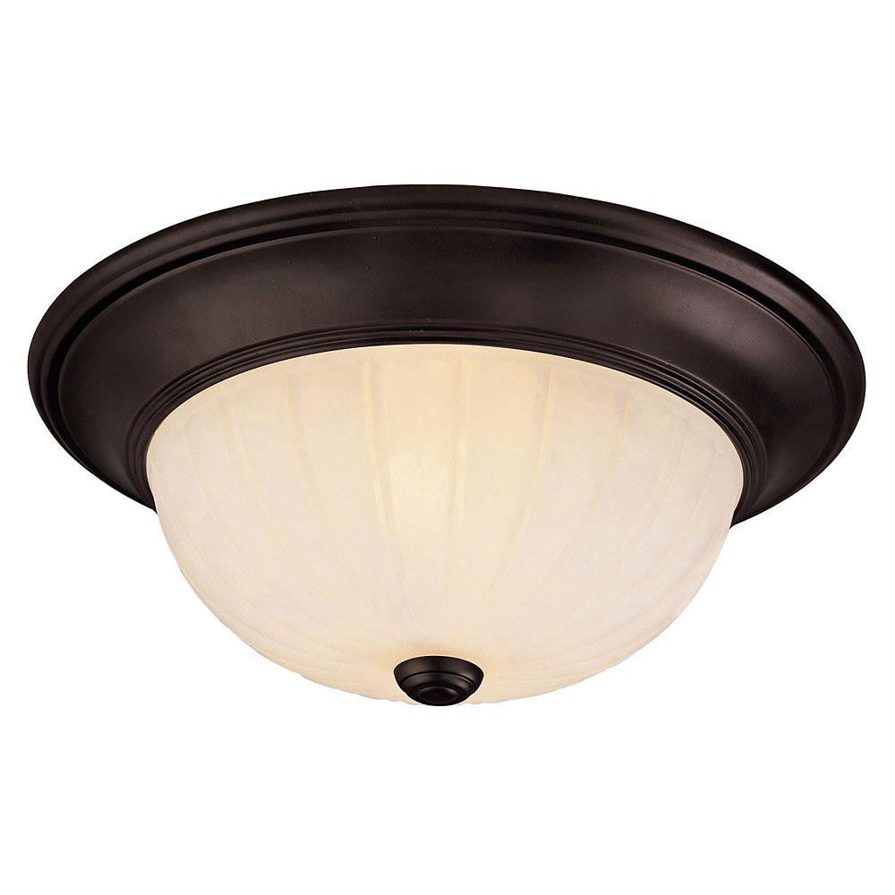  20127151 2-Light 14.09-in English Bronze Semi-flush Mount Light